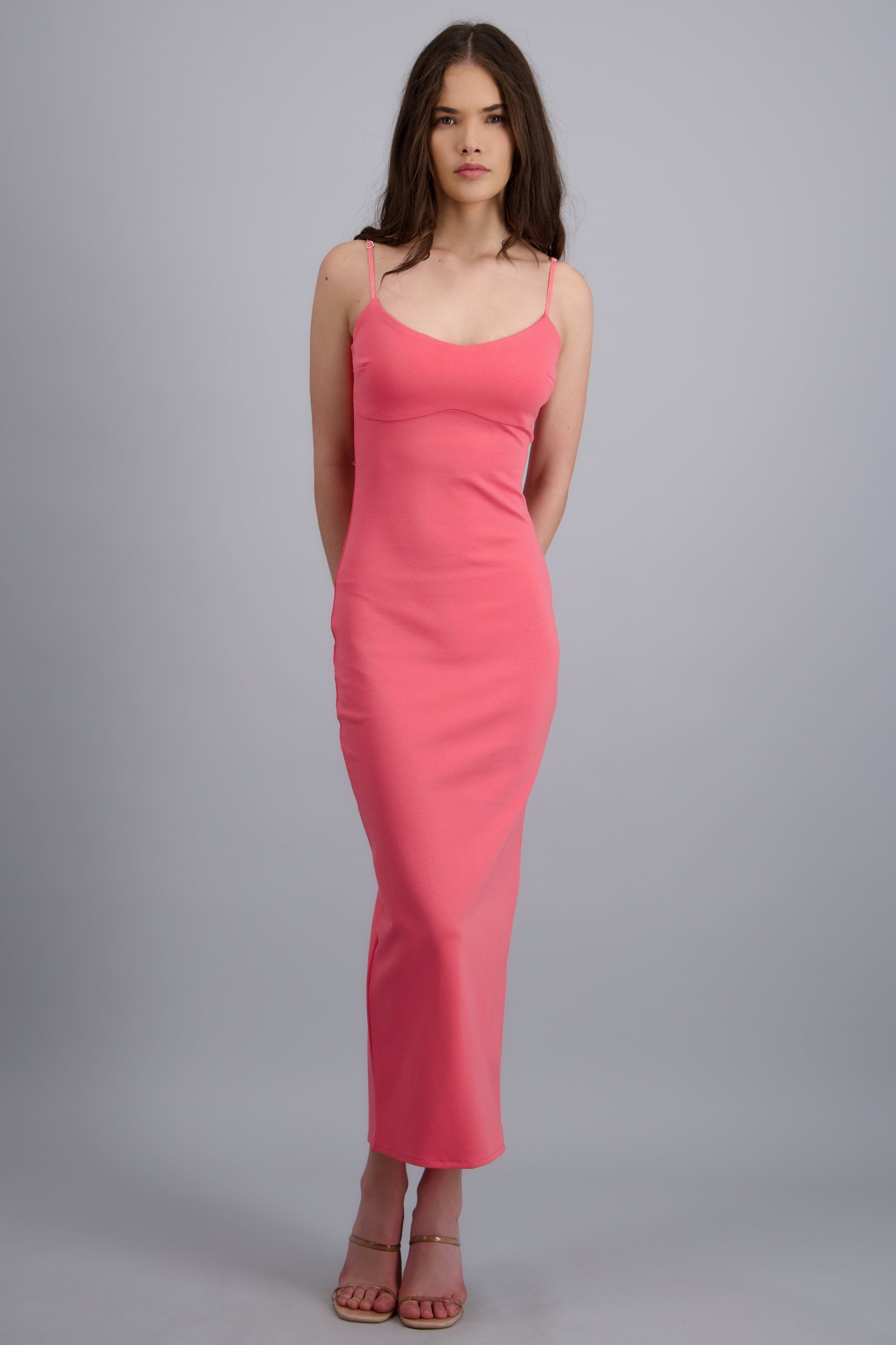 Maxi vestido bodycon liso ROSA COMBO