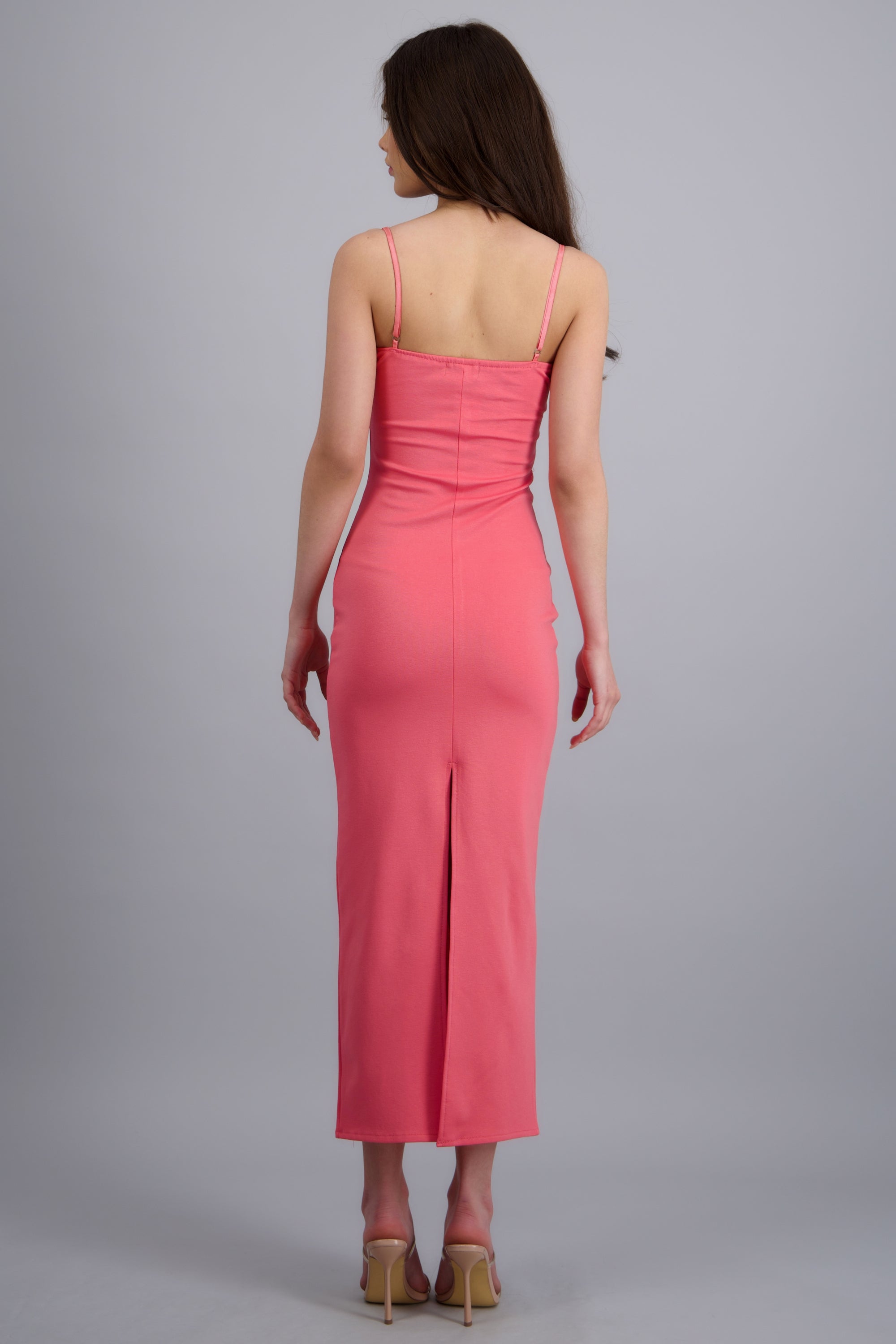 Maxi vestido bodycon liso ROSA COMBO
