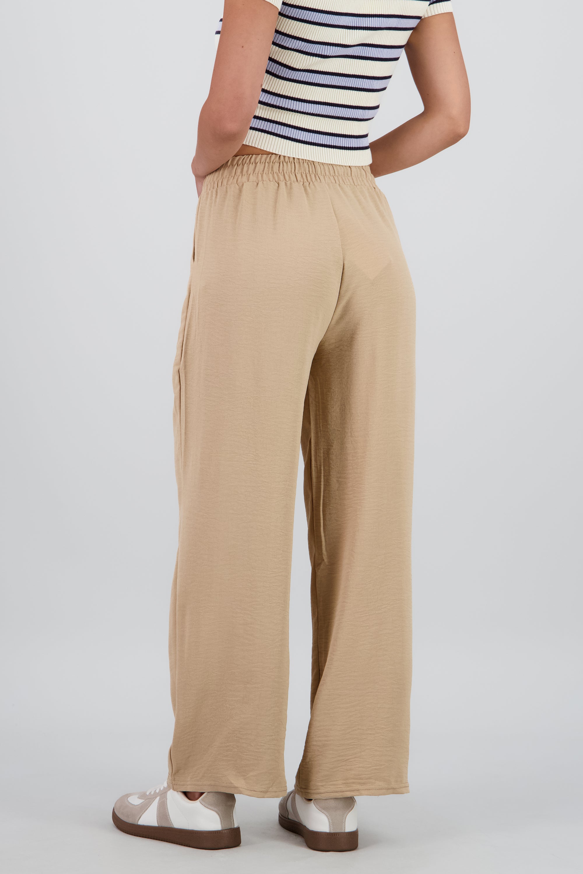 Pantalon fluido liso KHAKI