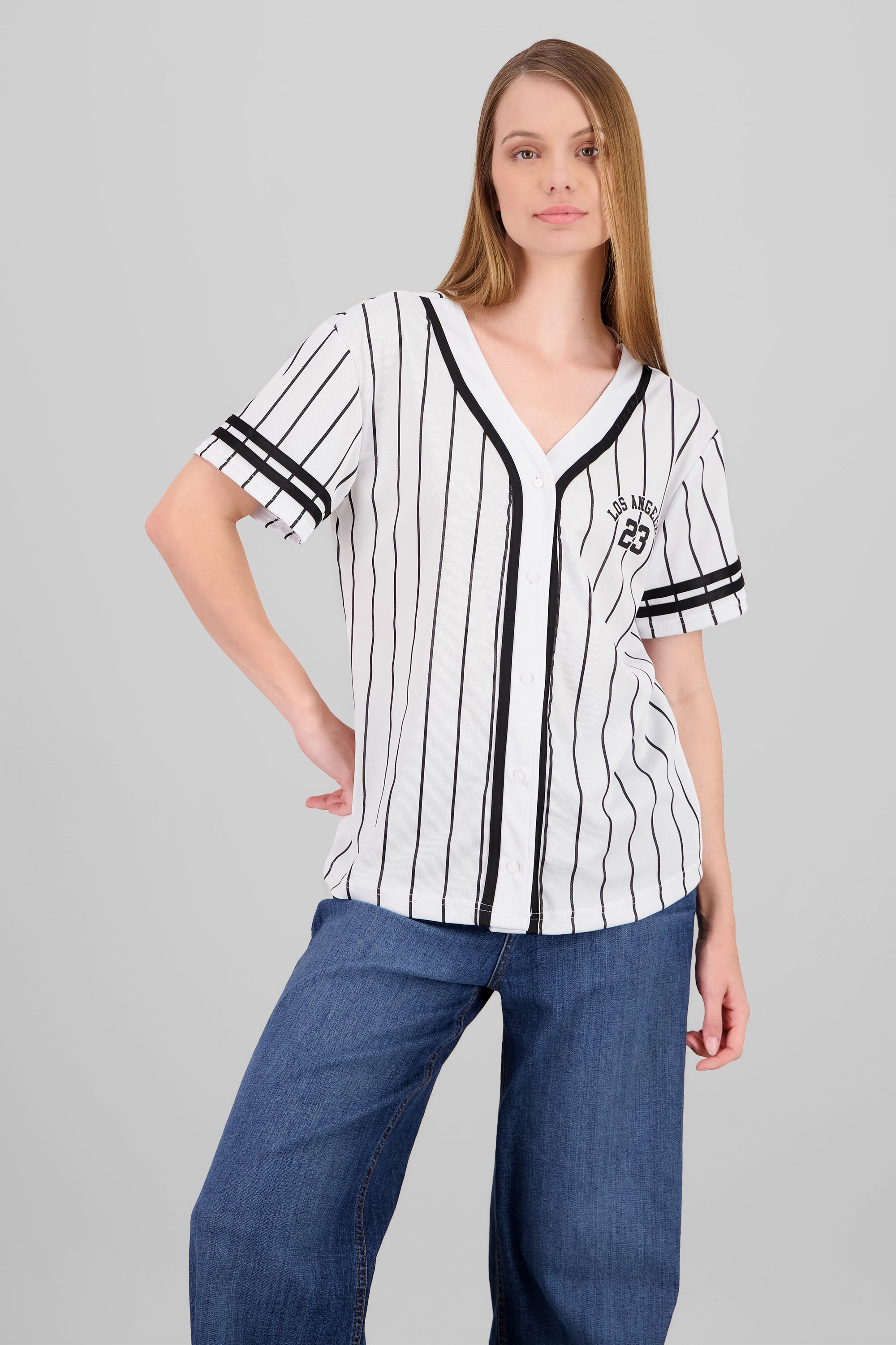 Playera beisbol oversized los angeles BLANCO COMBO