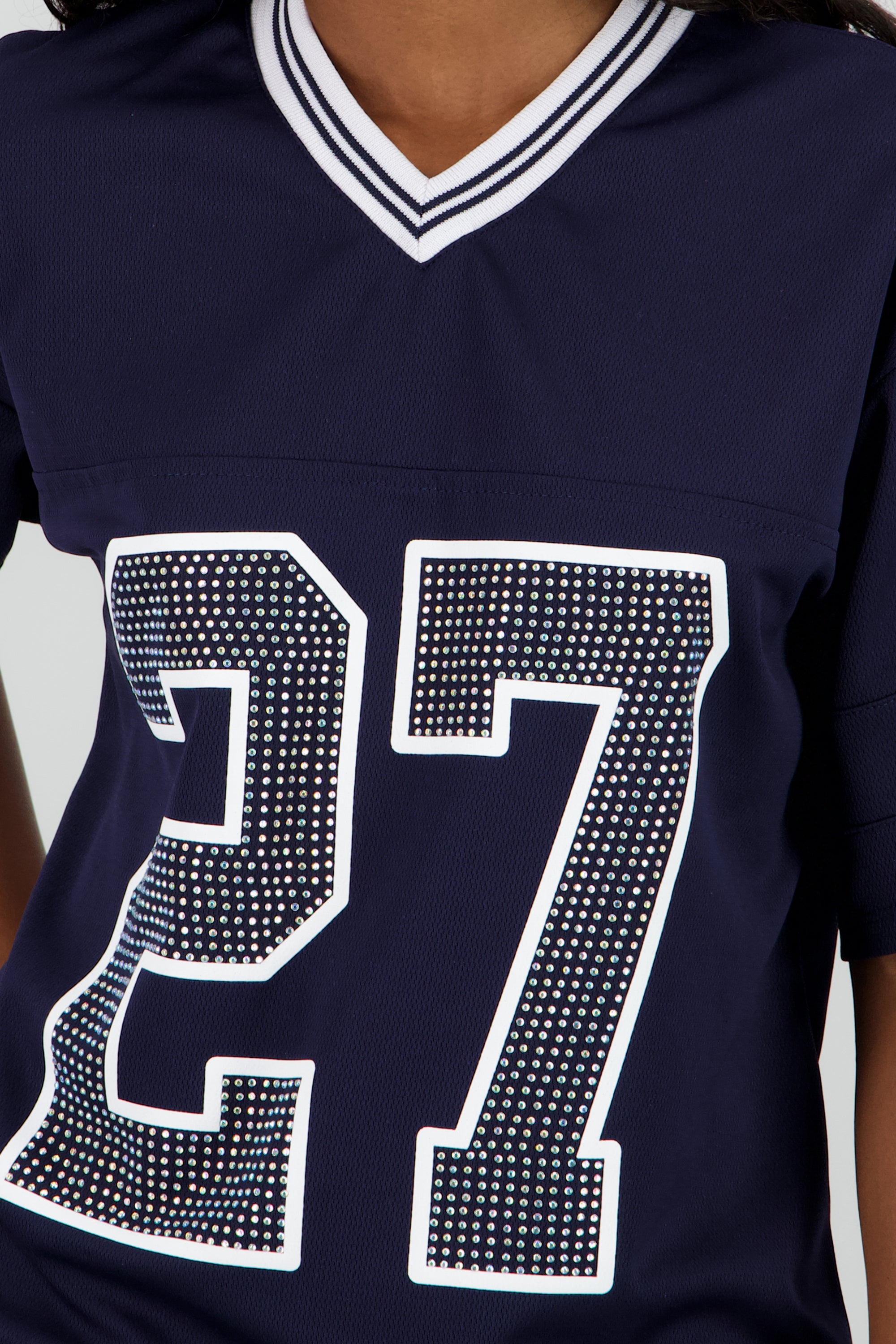 Playera deportiva numero brillos