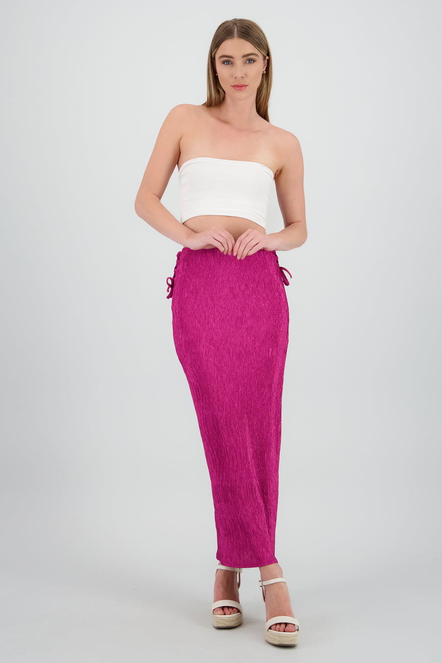 Falda midi textura