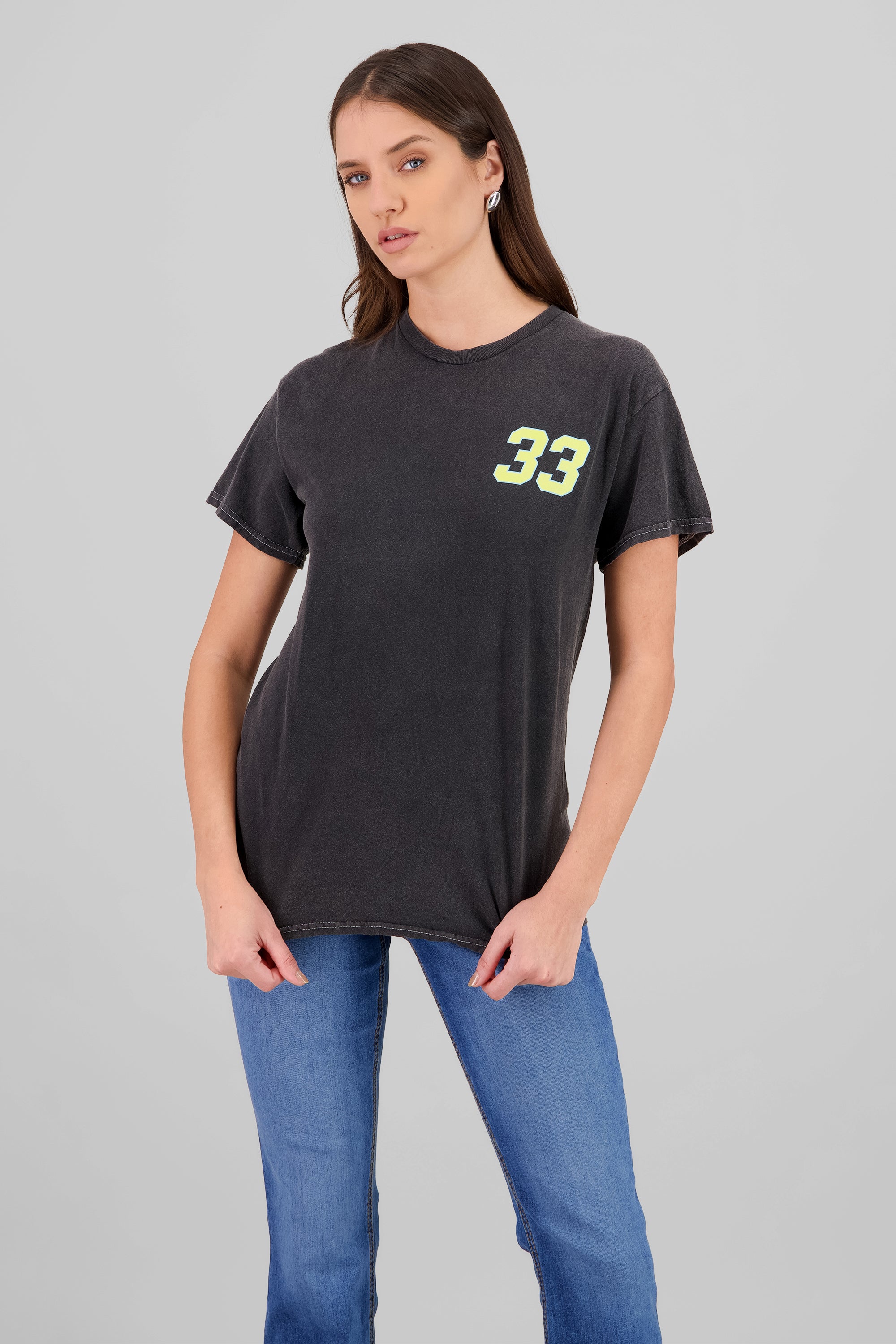 Playera oversized street racing NEGRO