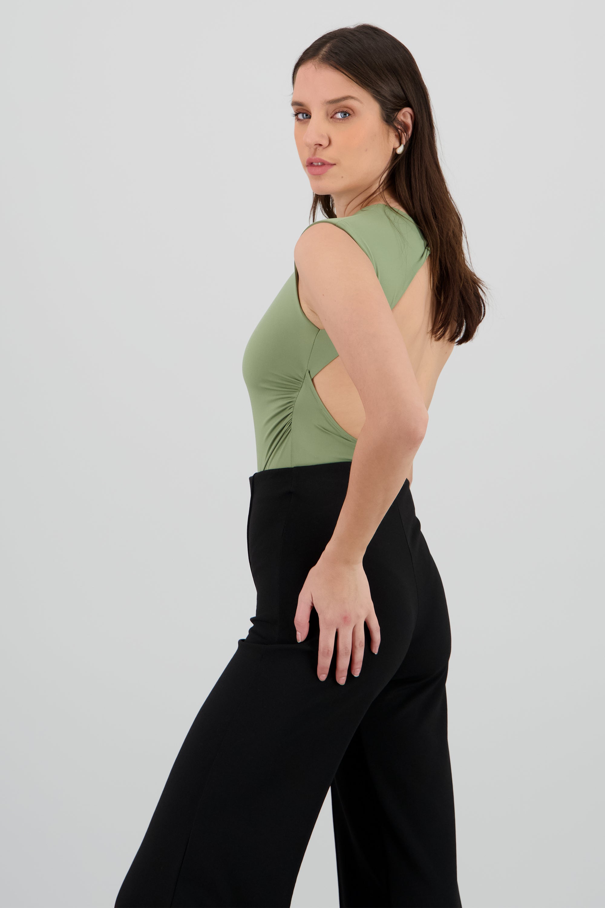 Body manga corta escote espalda SAGE