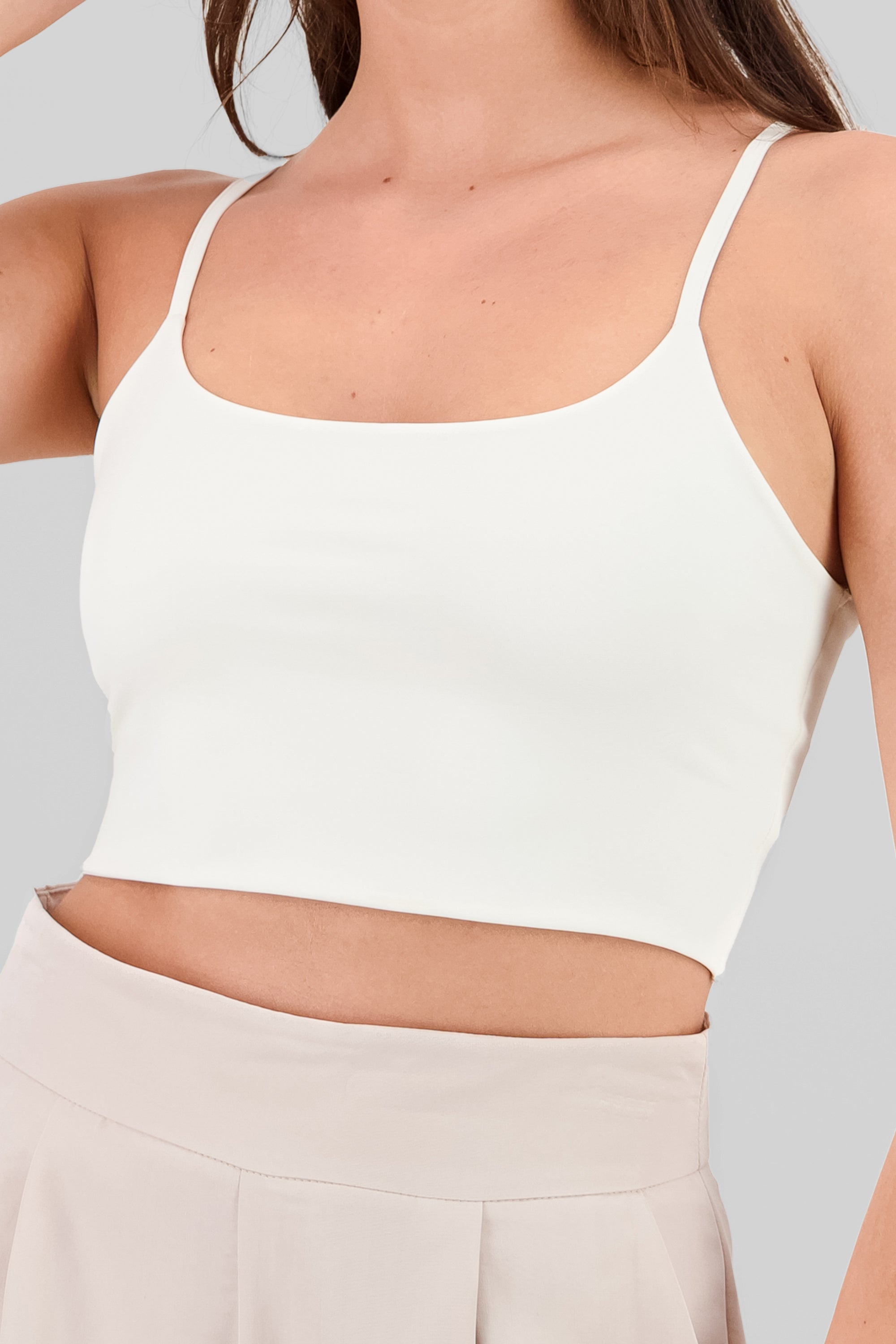 Top crop tirantes BLANCO