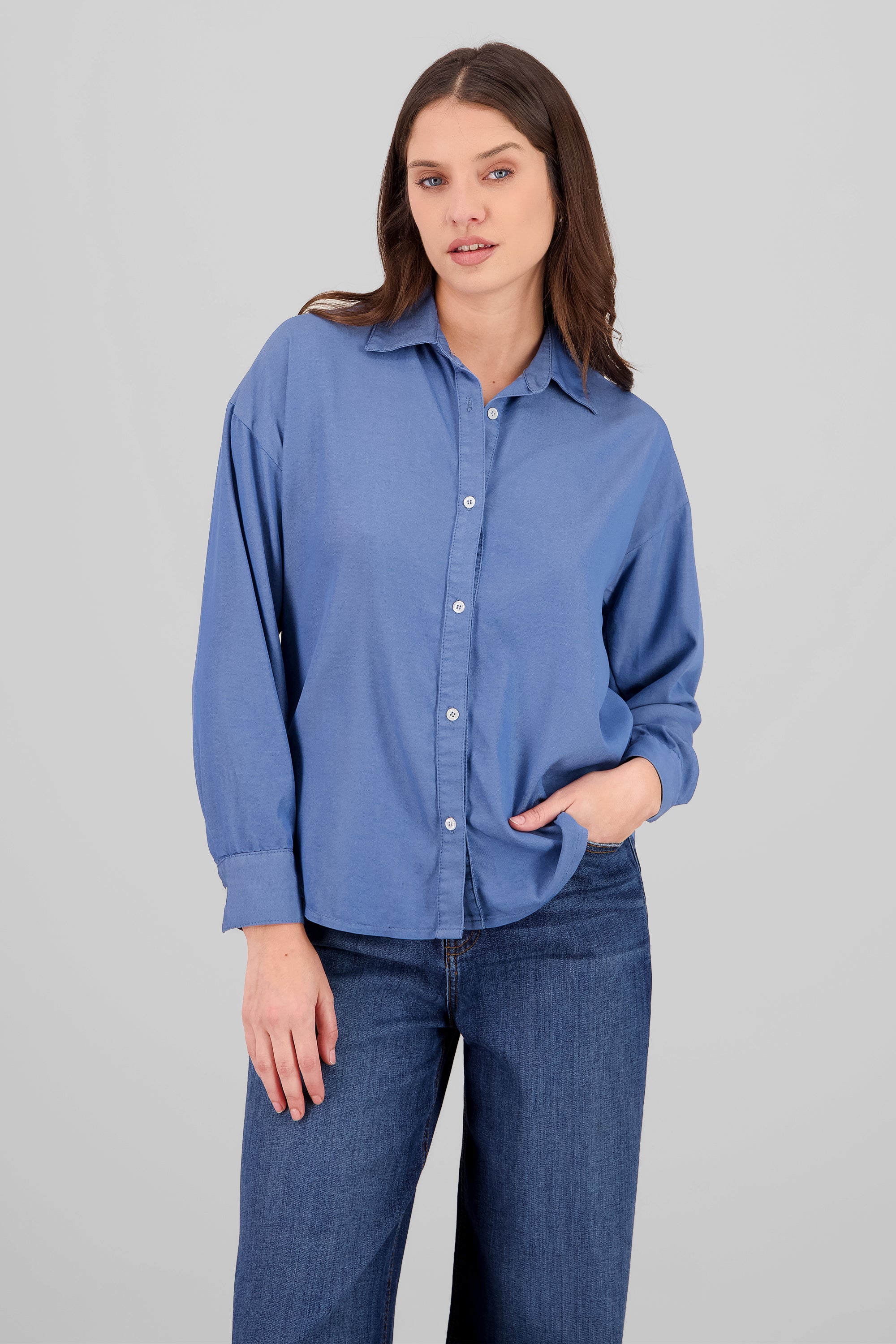 Camisa ligera denim LIGHT WASH