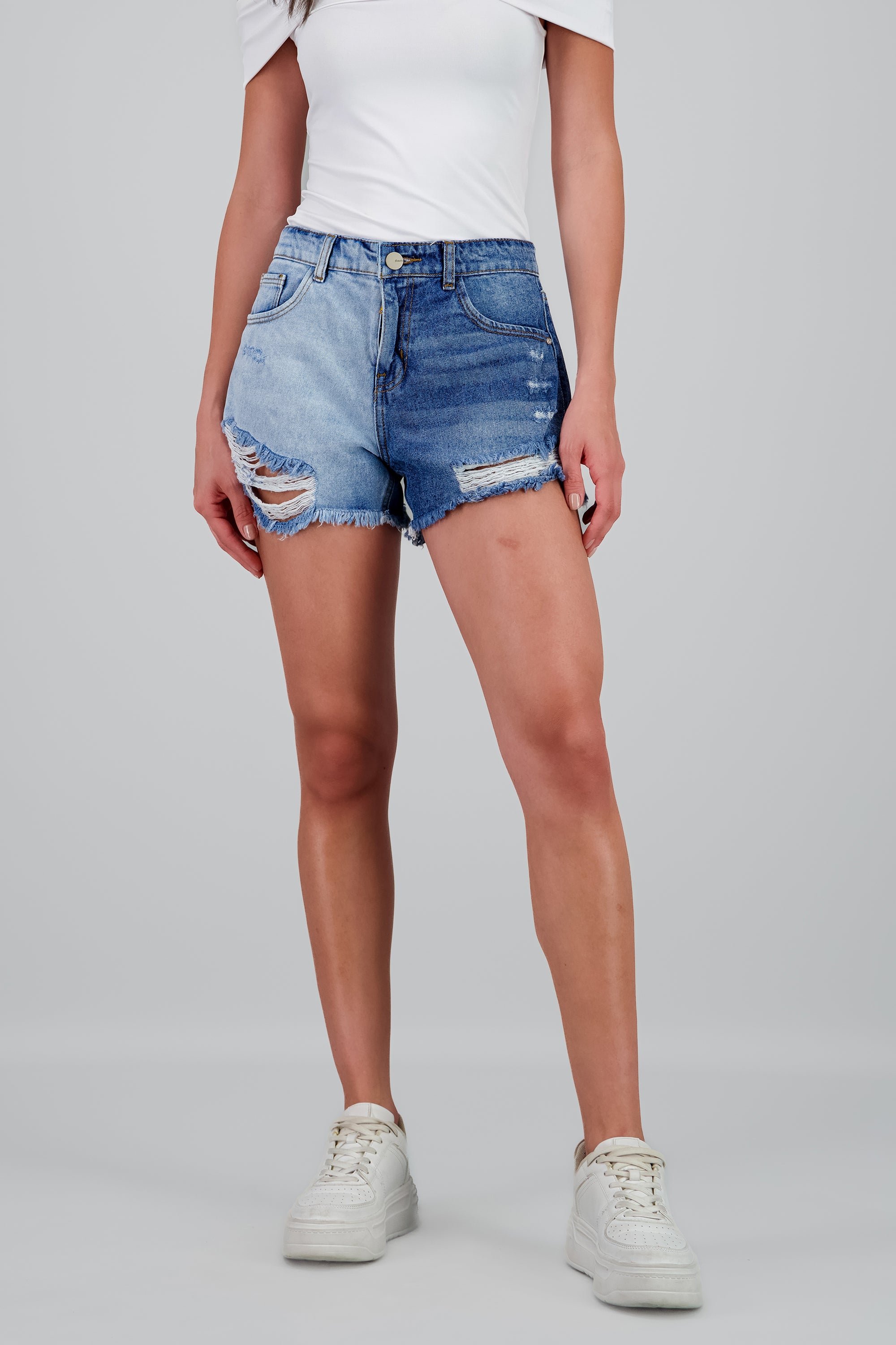 Short bicolor desgaste DARK WASH