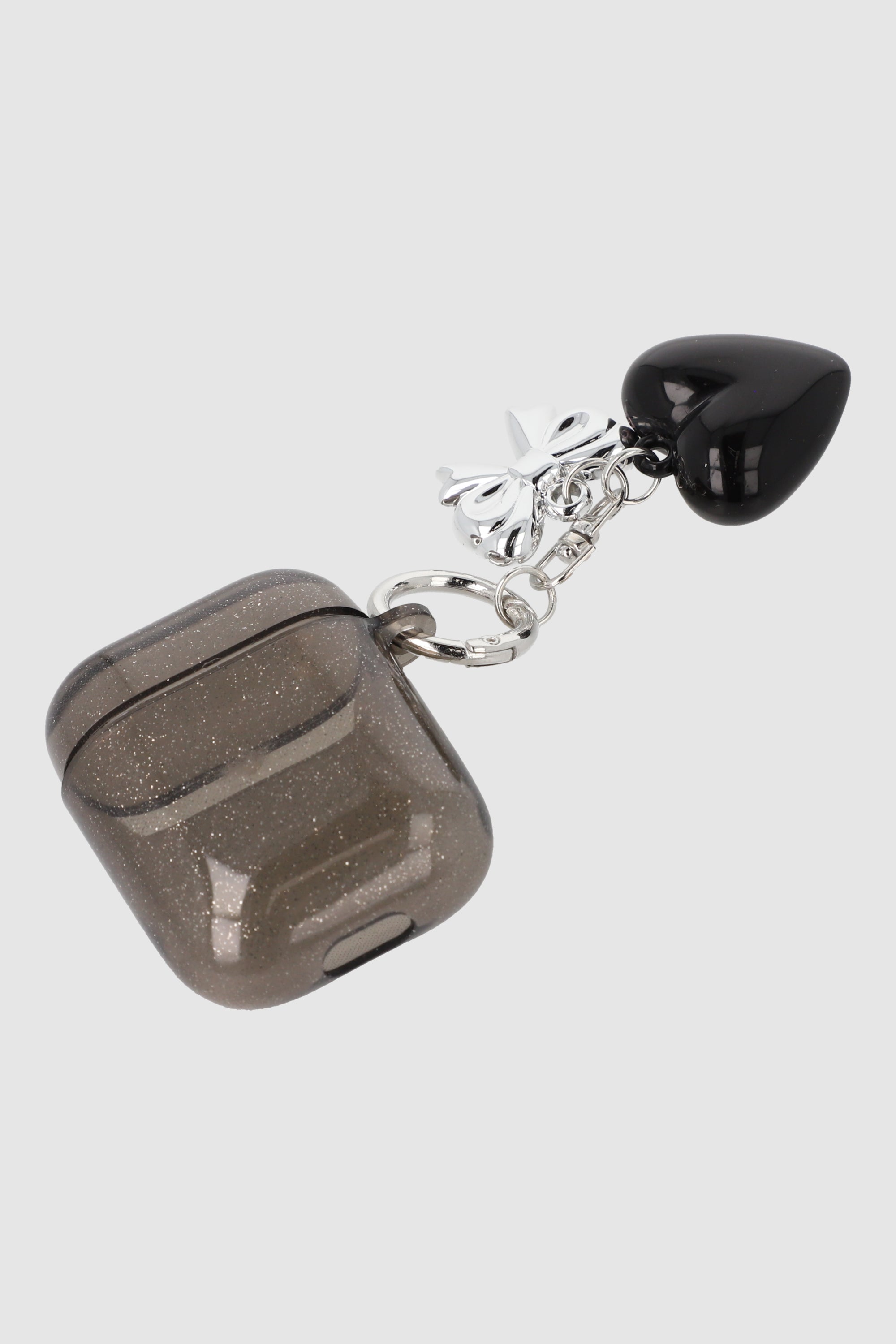 Funda audifonos charm corazon GRIS
