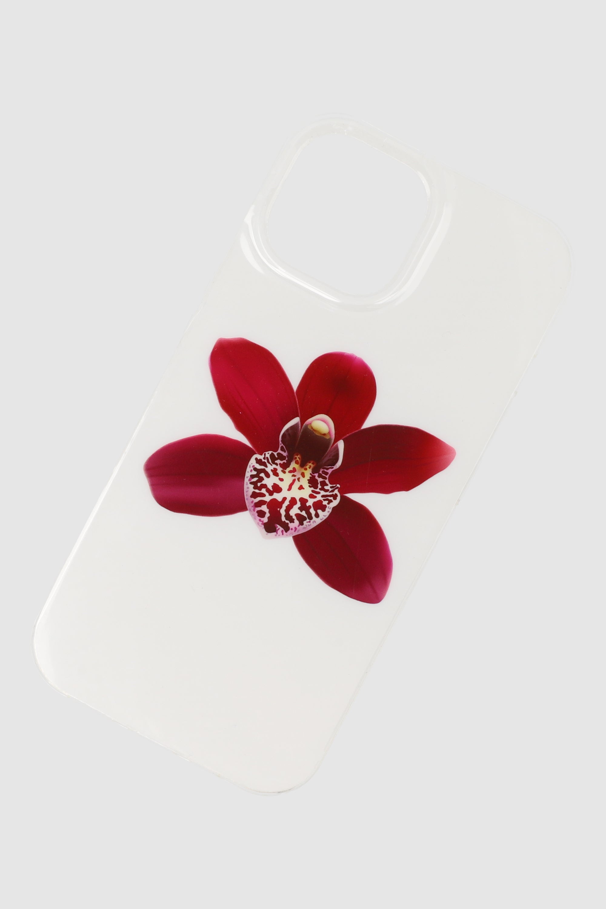 Funda cel flor pintada i15 TRANSPARENTE