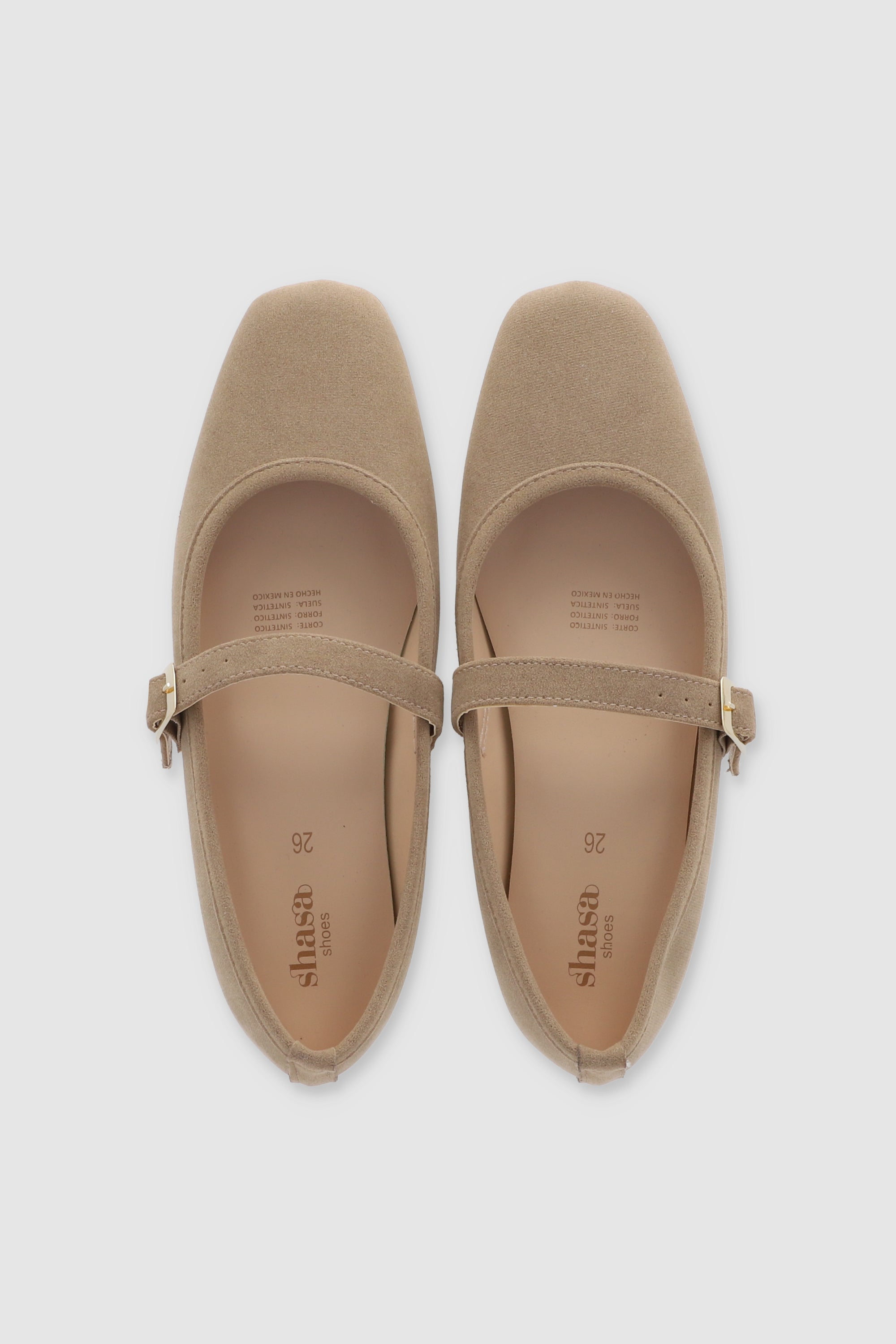 Flat mary jane sencilla TAUPE