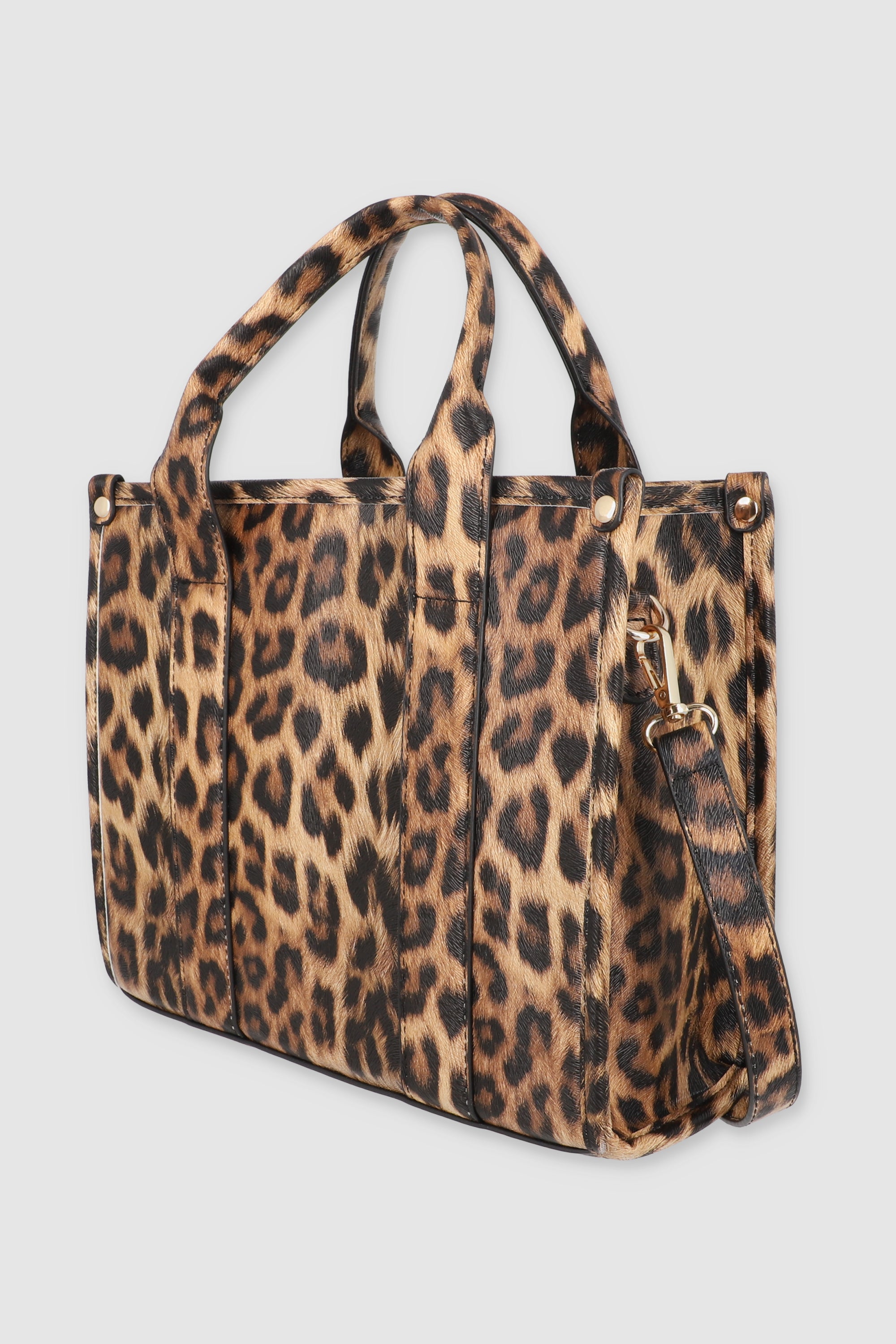 Bolsa tote estructura animal print CAFE