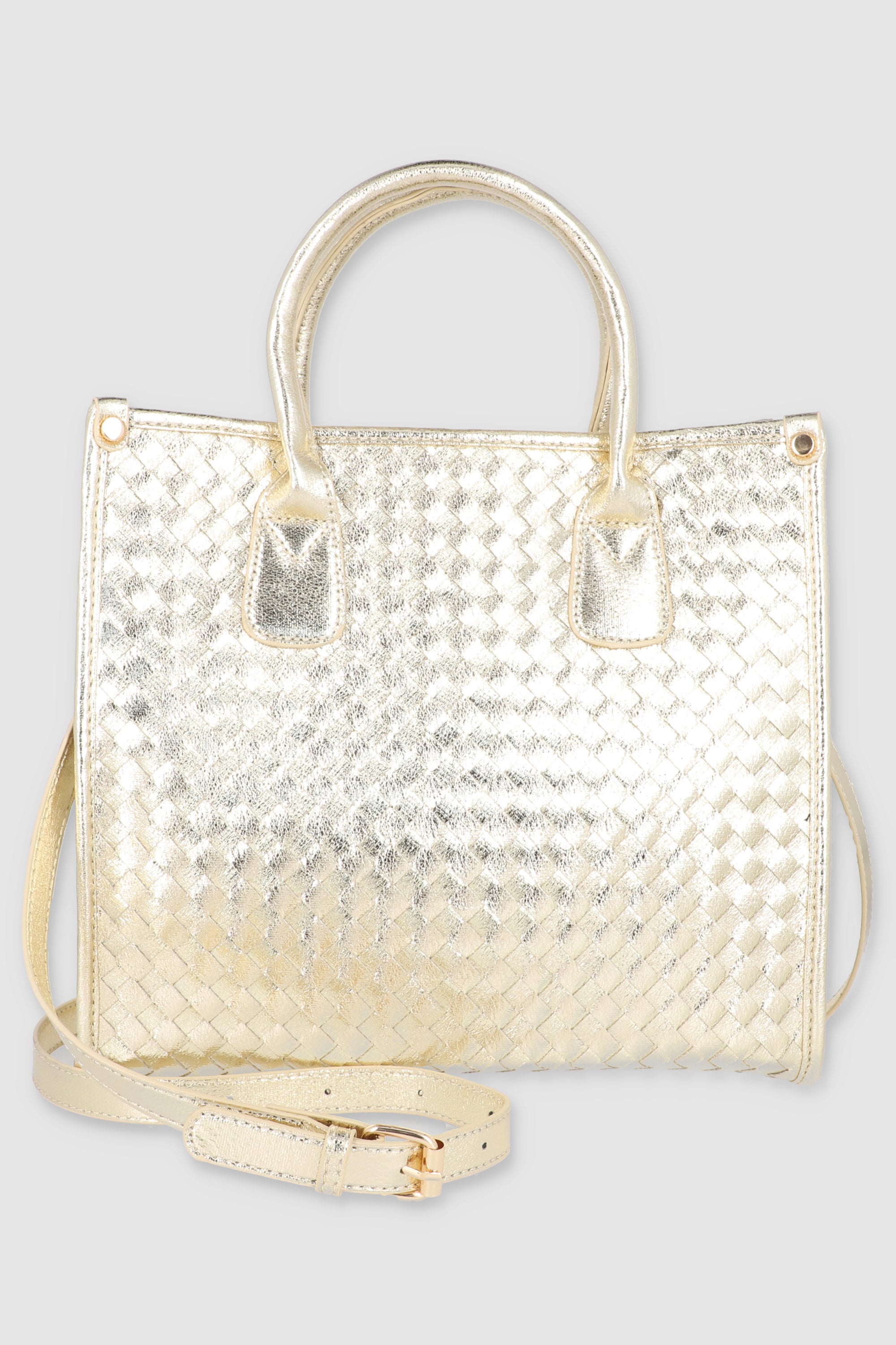 Bolsa tote entrelazada ORO