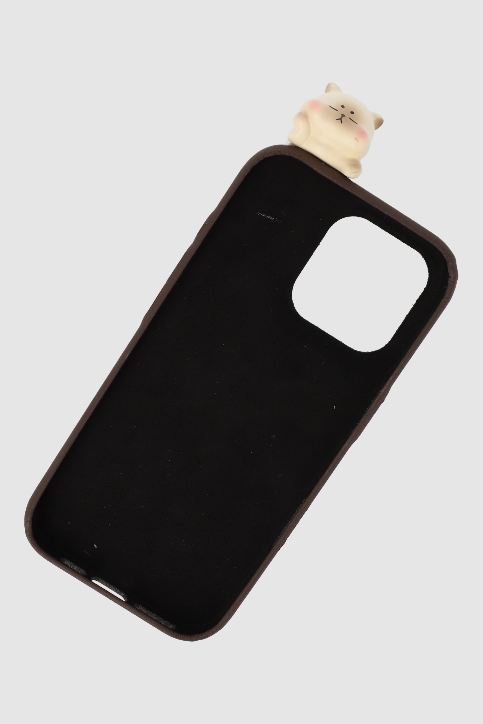 Funda cel i16 pro animalito asomado CAFE