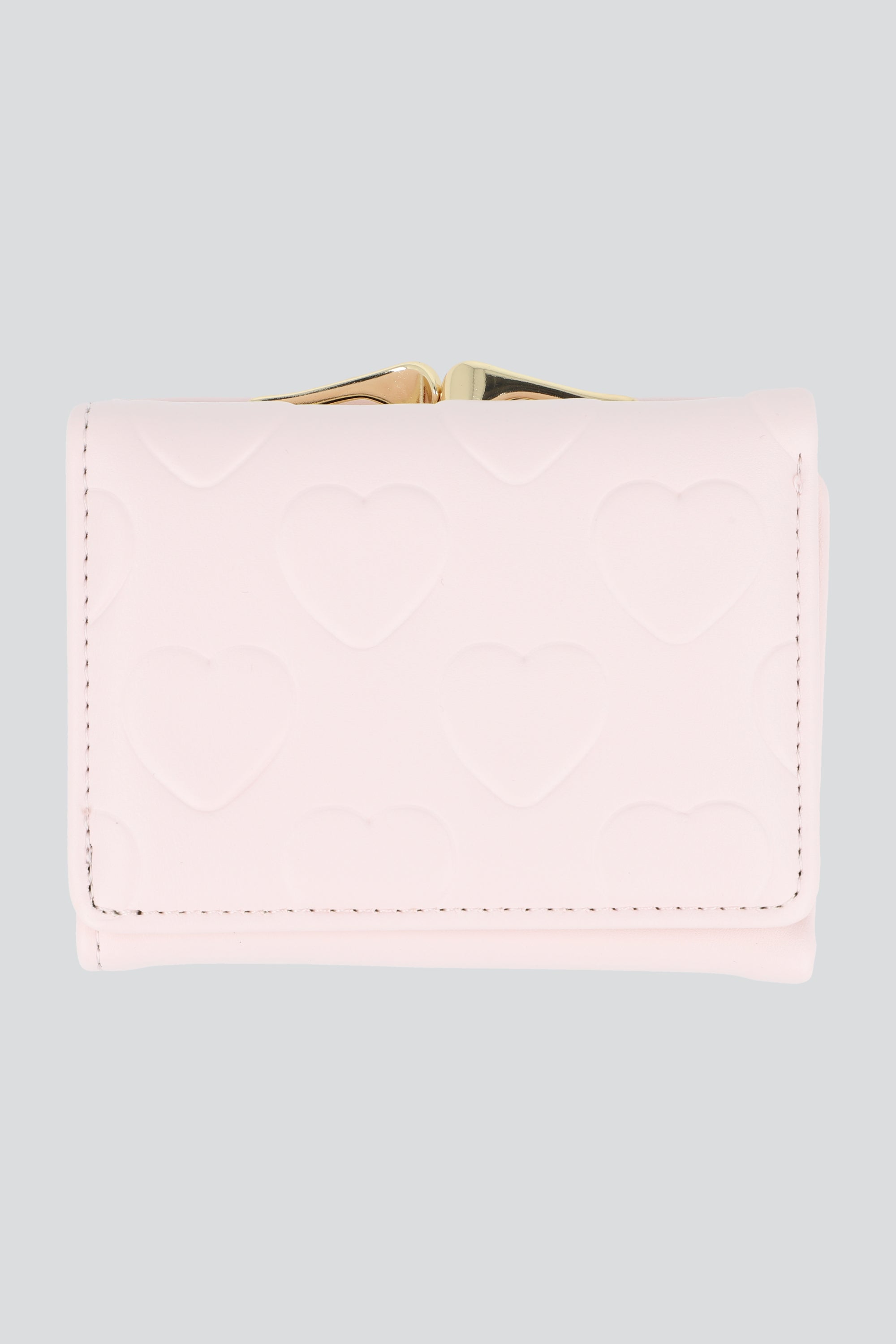 Cartera pequeña textura corazones PALO DE ROSA
