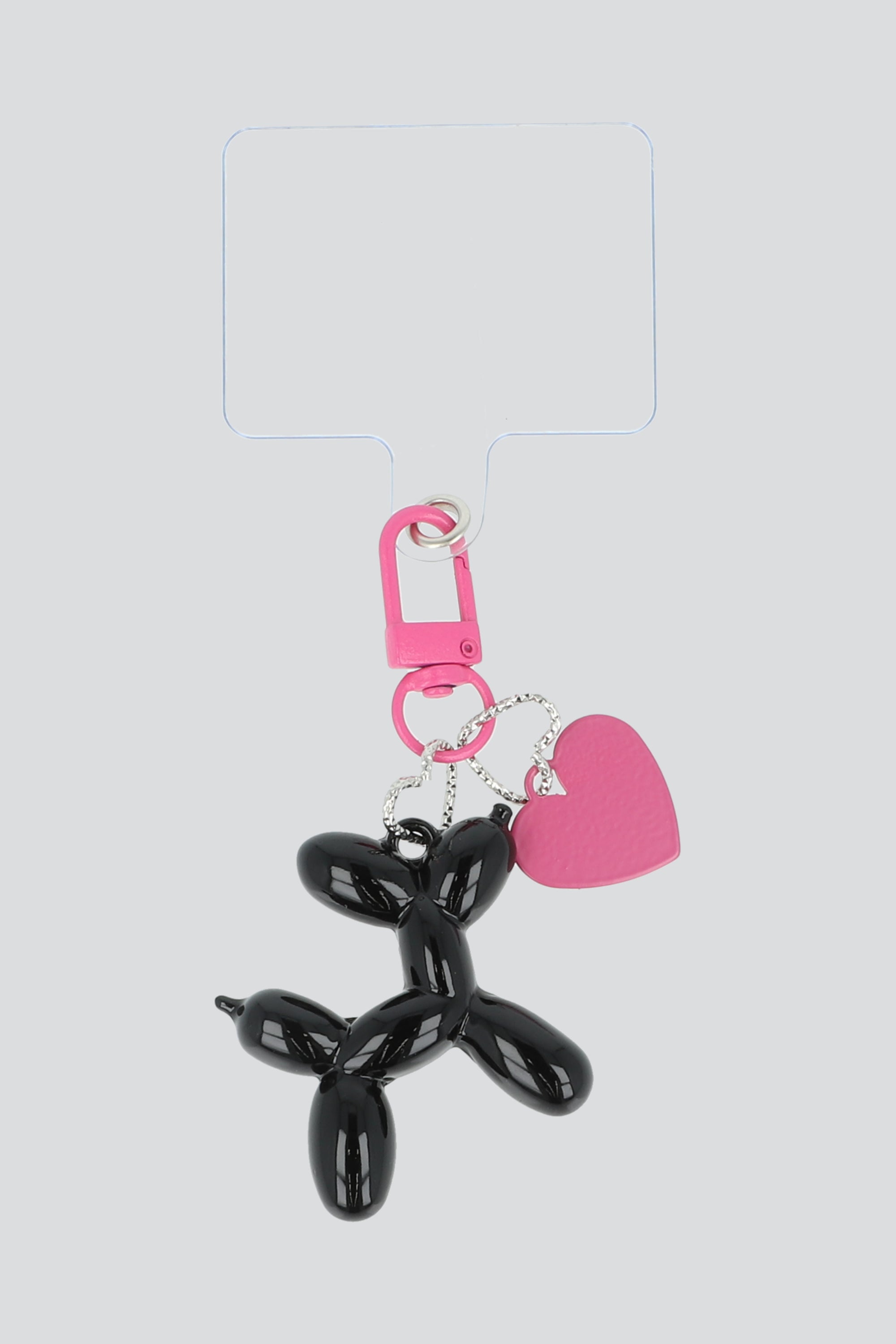 Charm cel perro globo corazon NEGRO