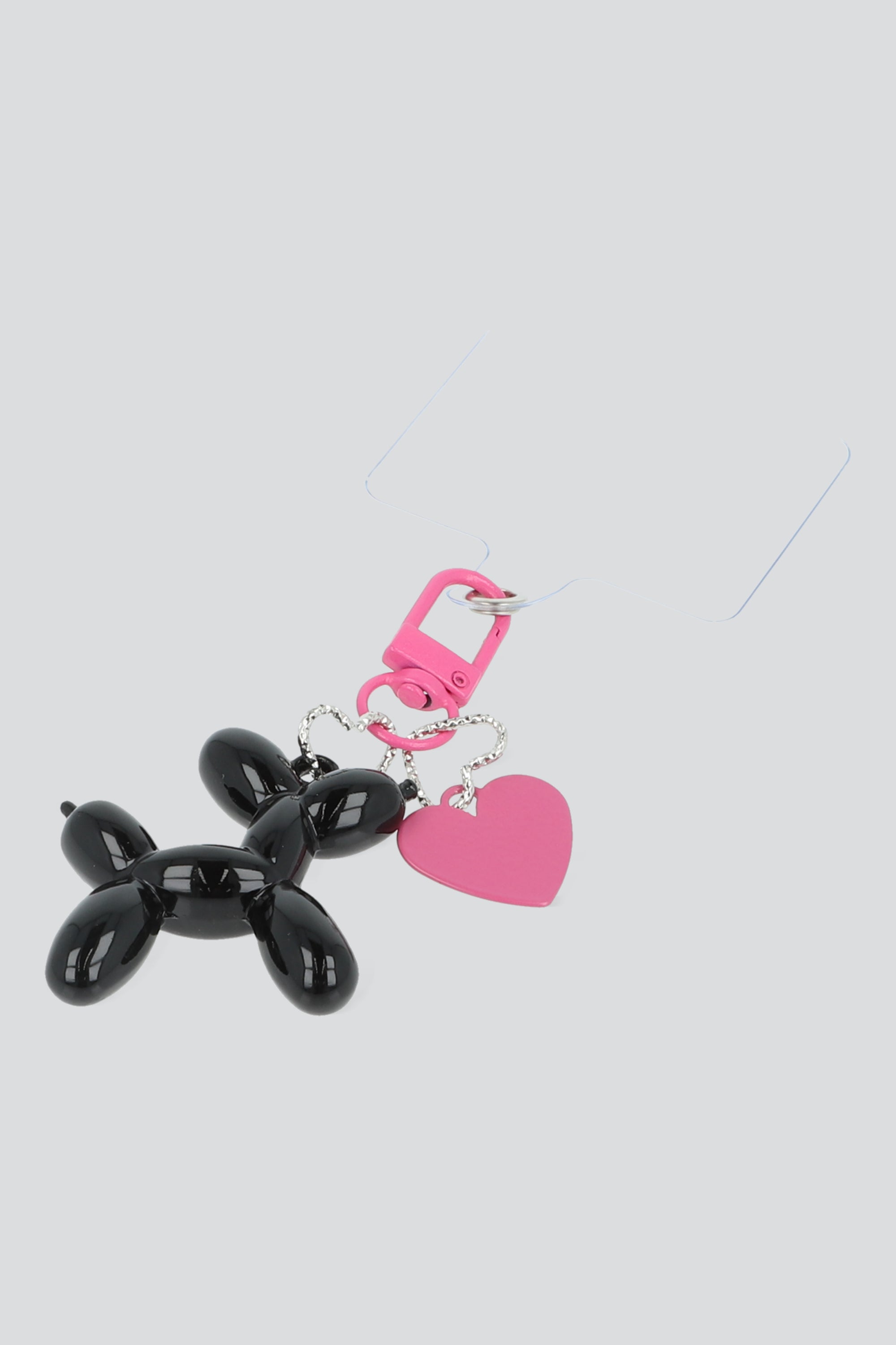 Charm cel perro globo corazon NEGRO