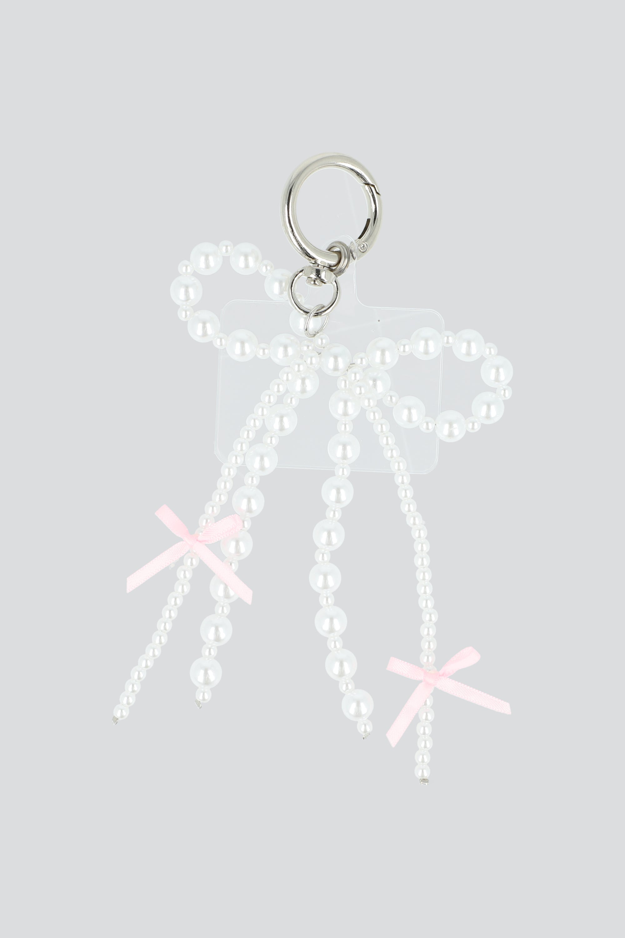 Charm para cel doble moño perla