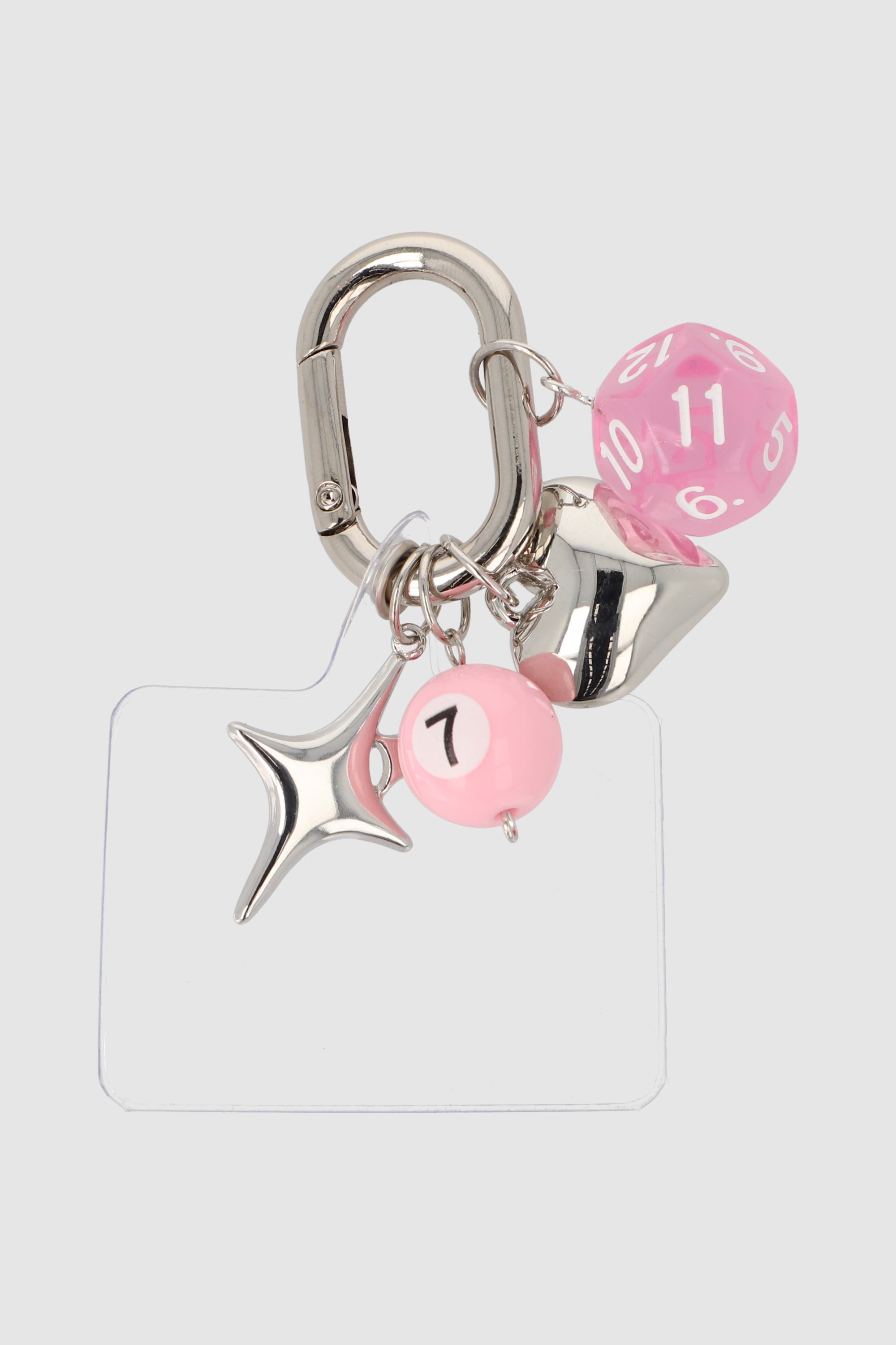 Charm cel multi bola 8 dado ROSA