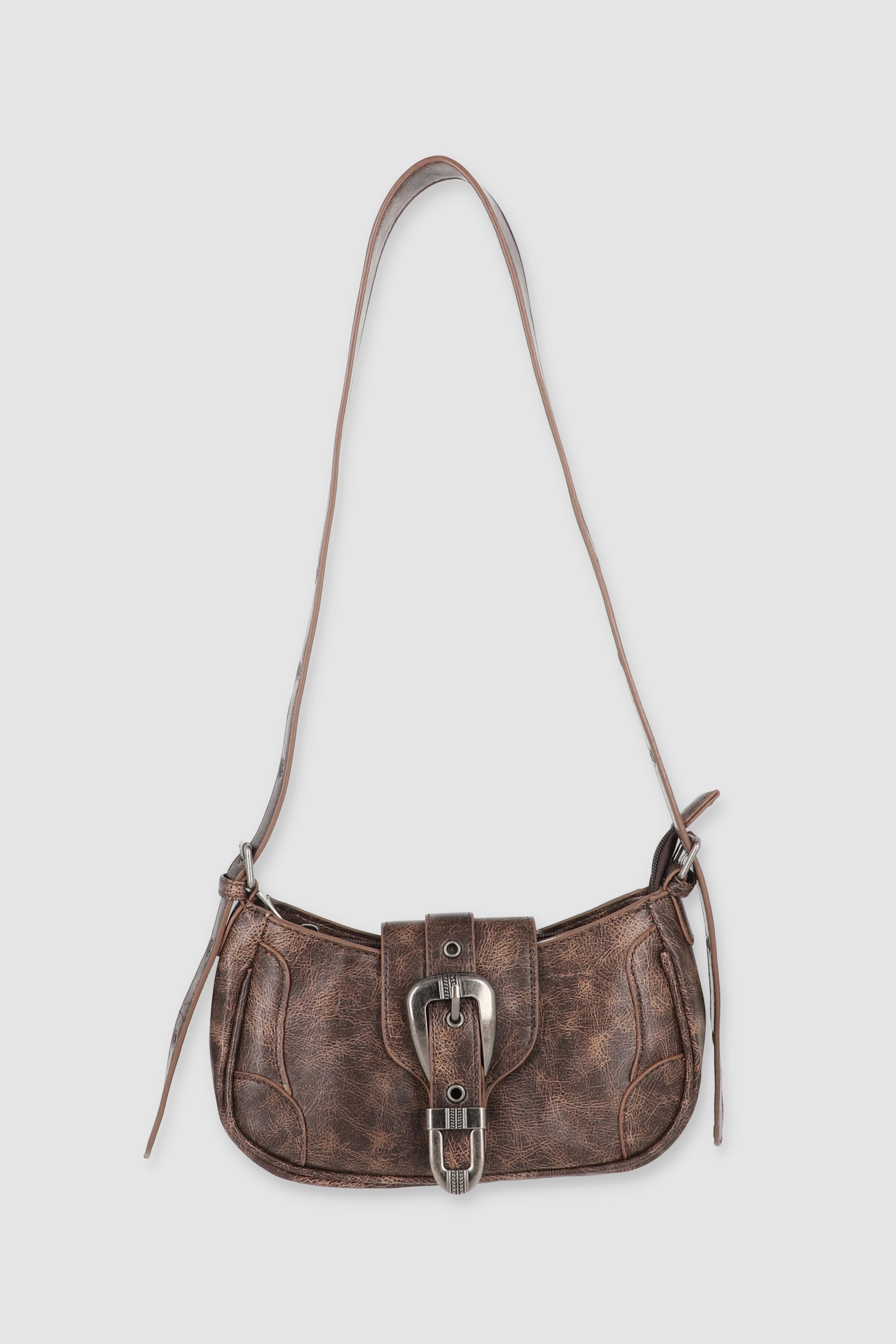 Bolso crossbody hebilla al centro CAFE