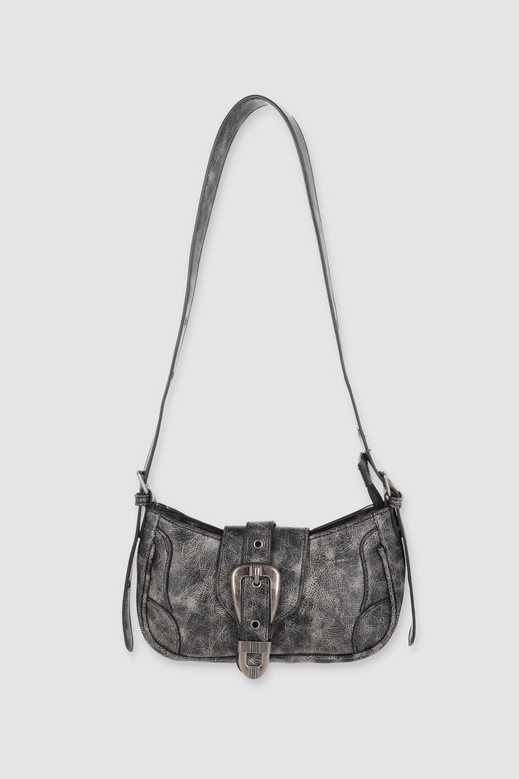 Bolso crossbody hebilla al centro NEGRO