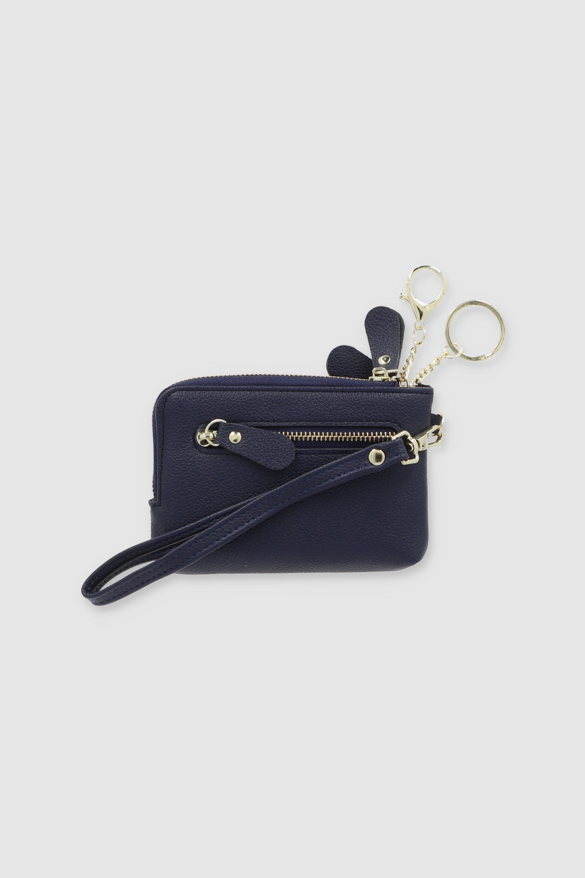 Tarjetero zipper asa AZUL