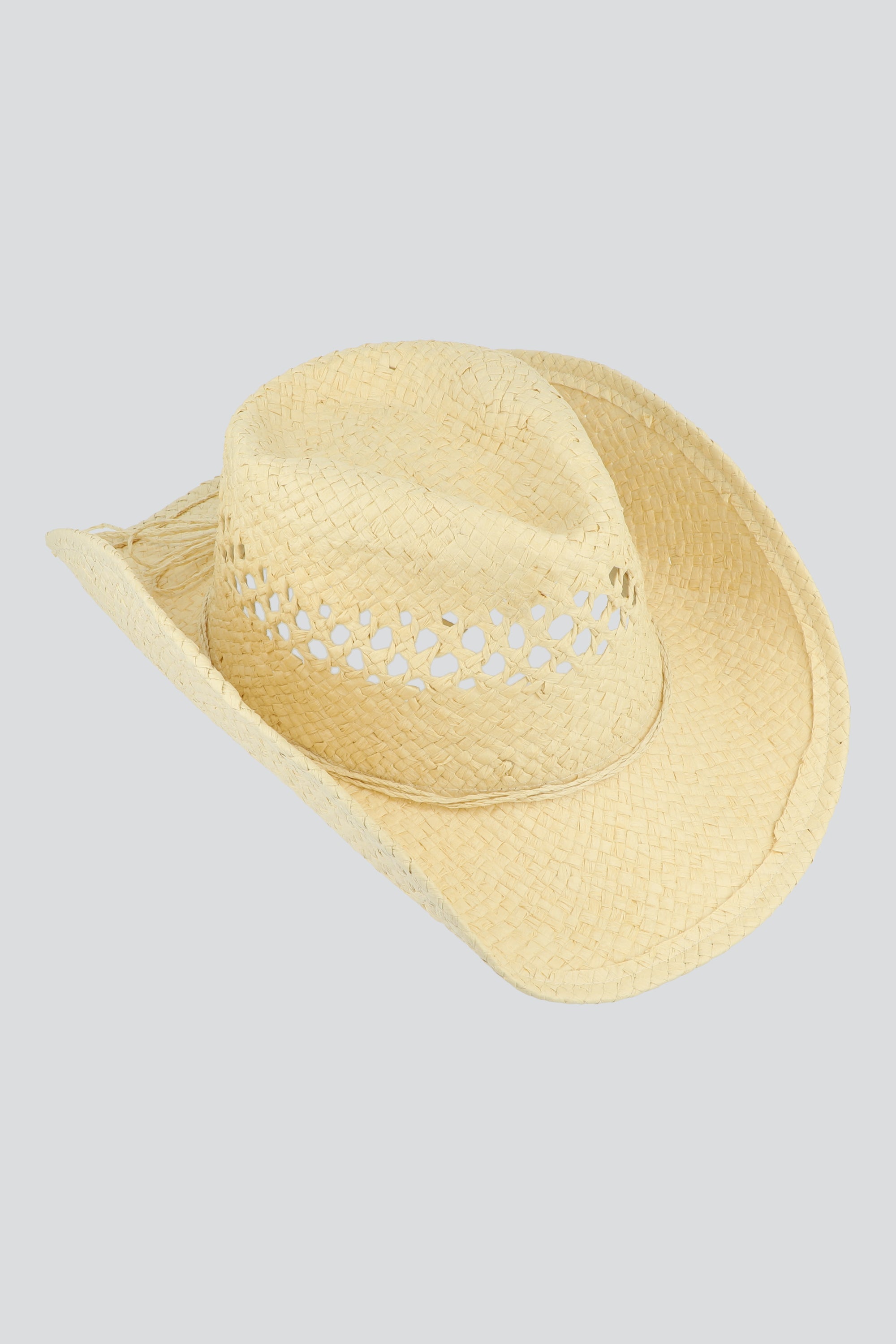 Sombrero vaquero cenefa calada BEIGE