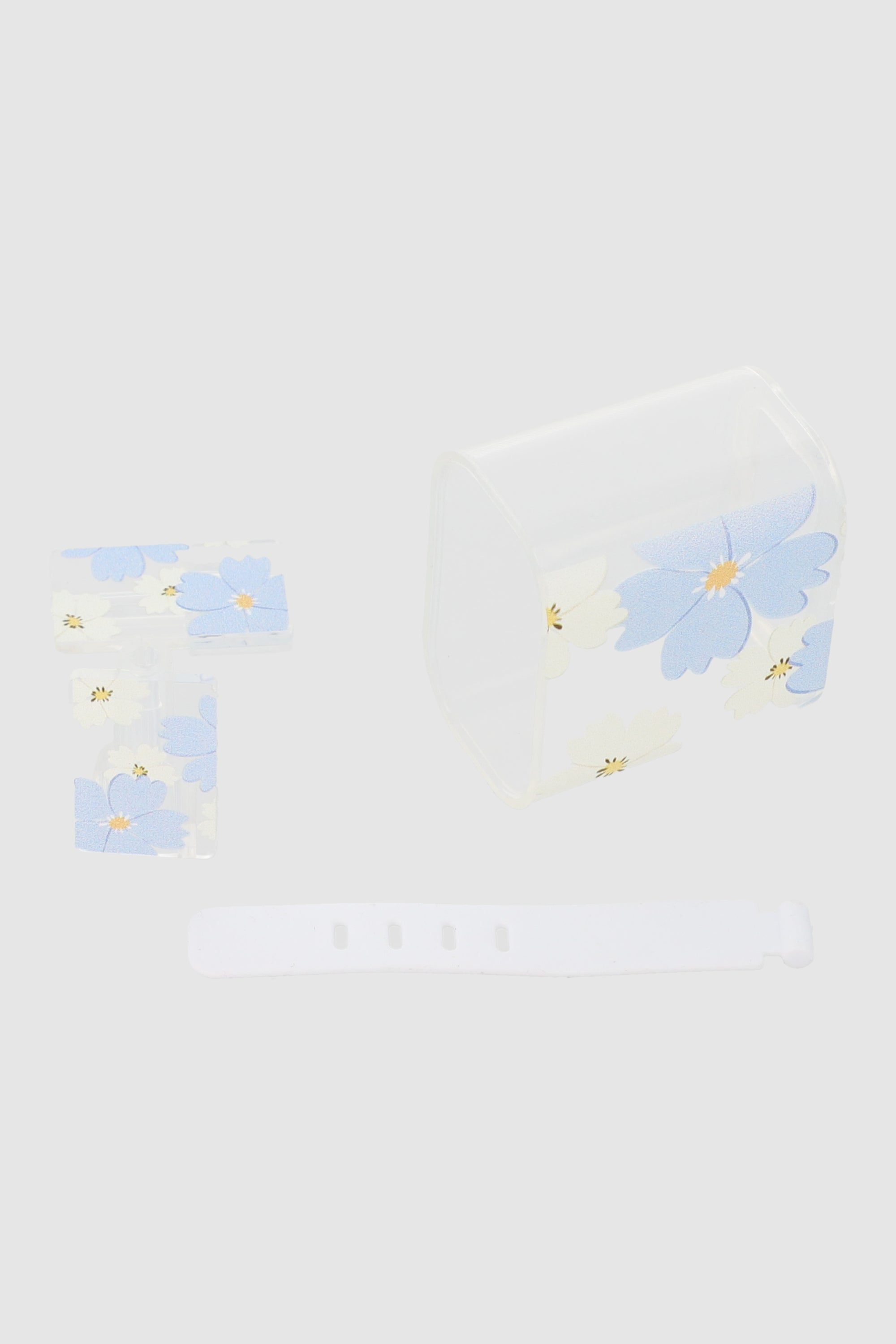 Protector cargador flores AZUL