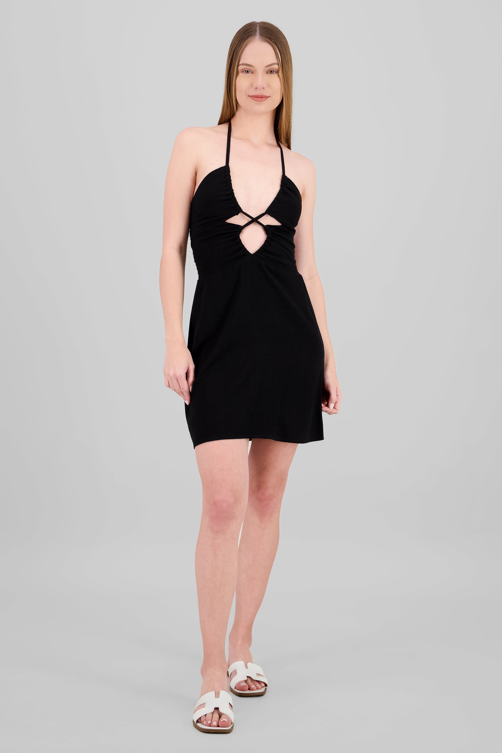 Vestido cutout mini NEGRO