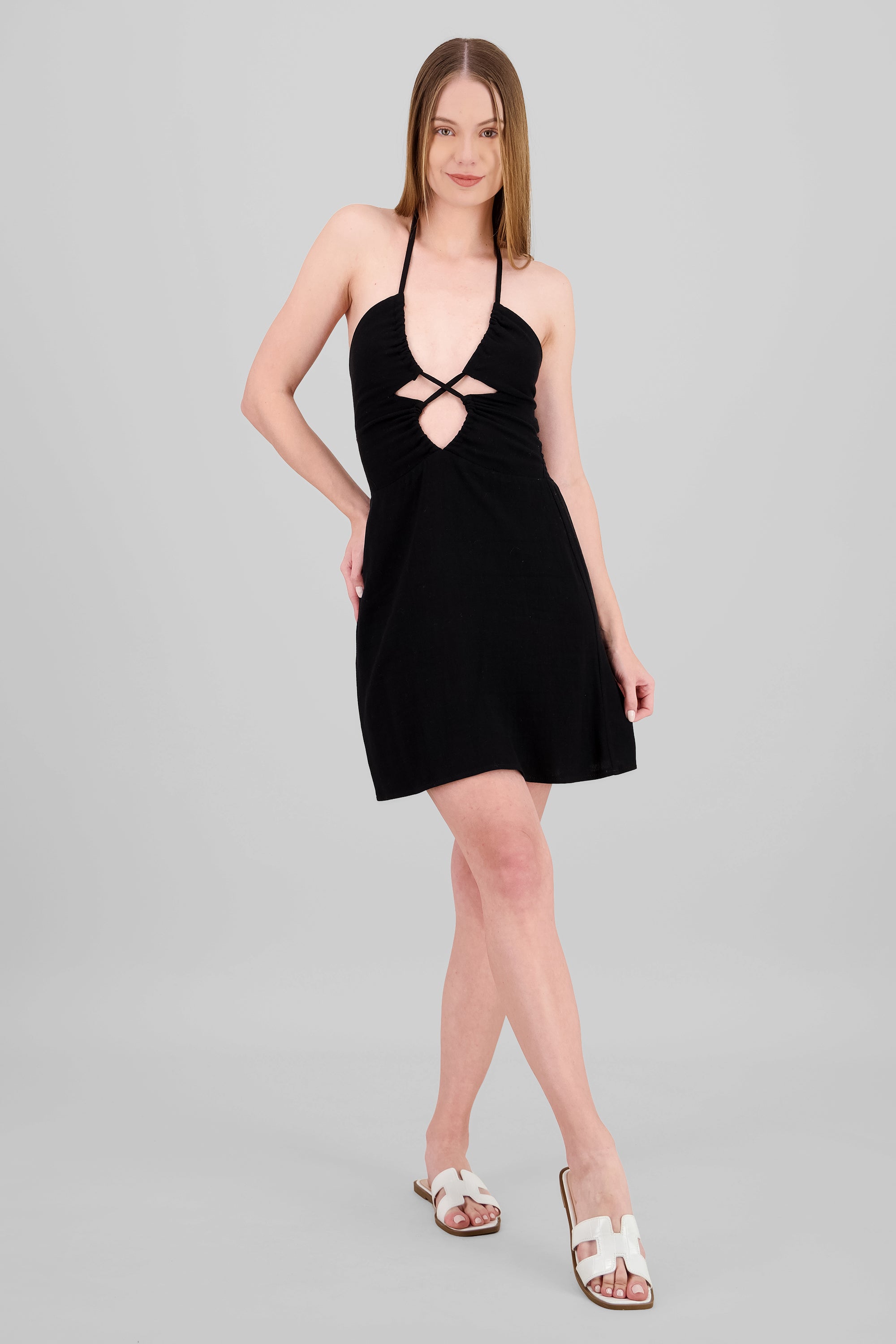 Vestido cutout mini NEGRO