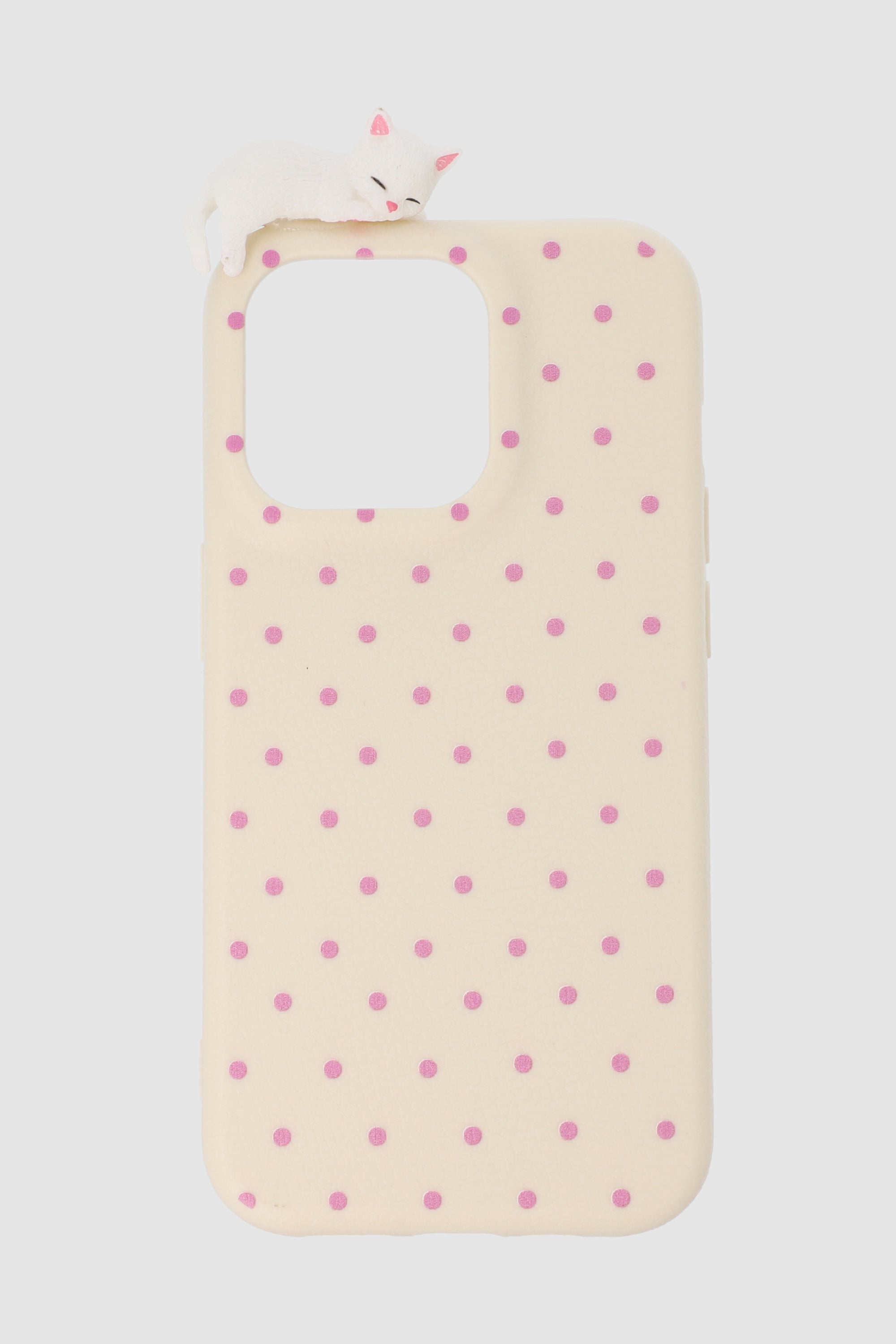 Funda cel i14 pro gatito asomado PALO DE ROSA