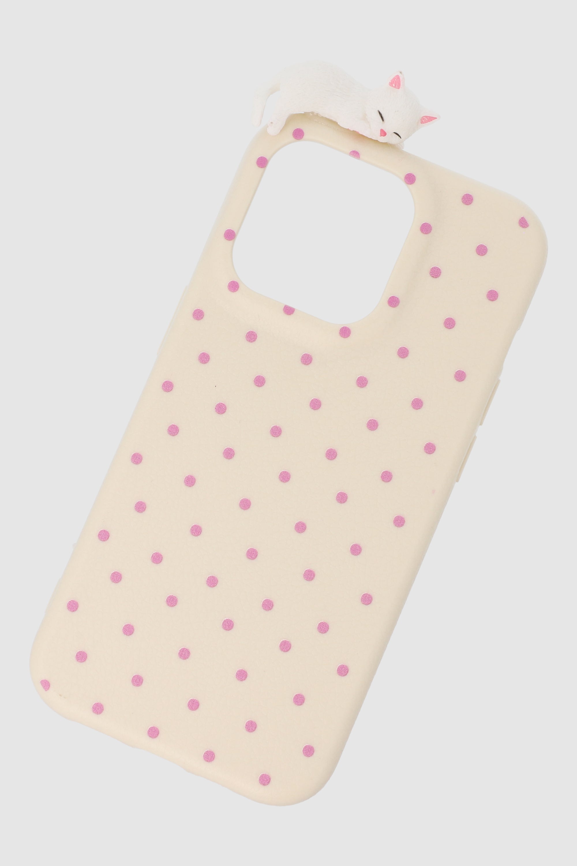 Funda cel i14 pro gatito asomado PALO DE ROSA