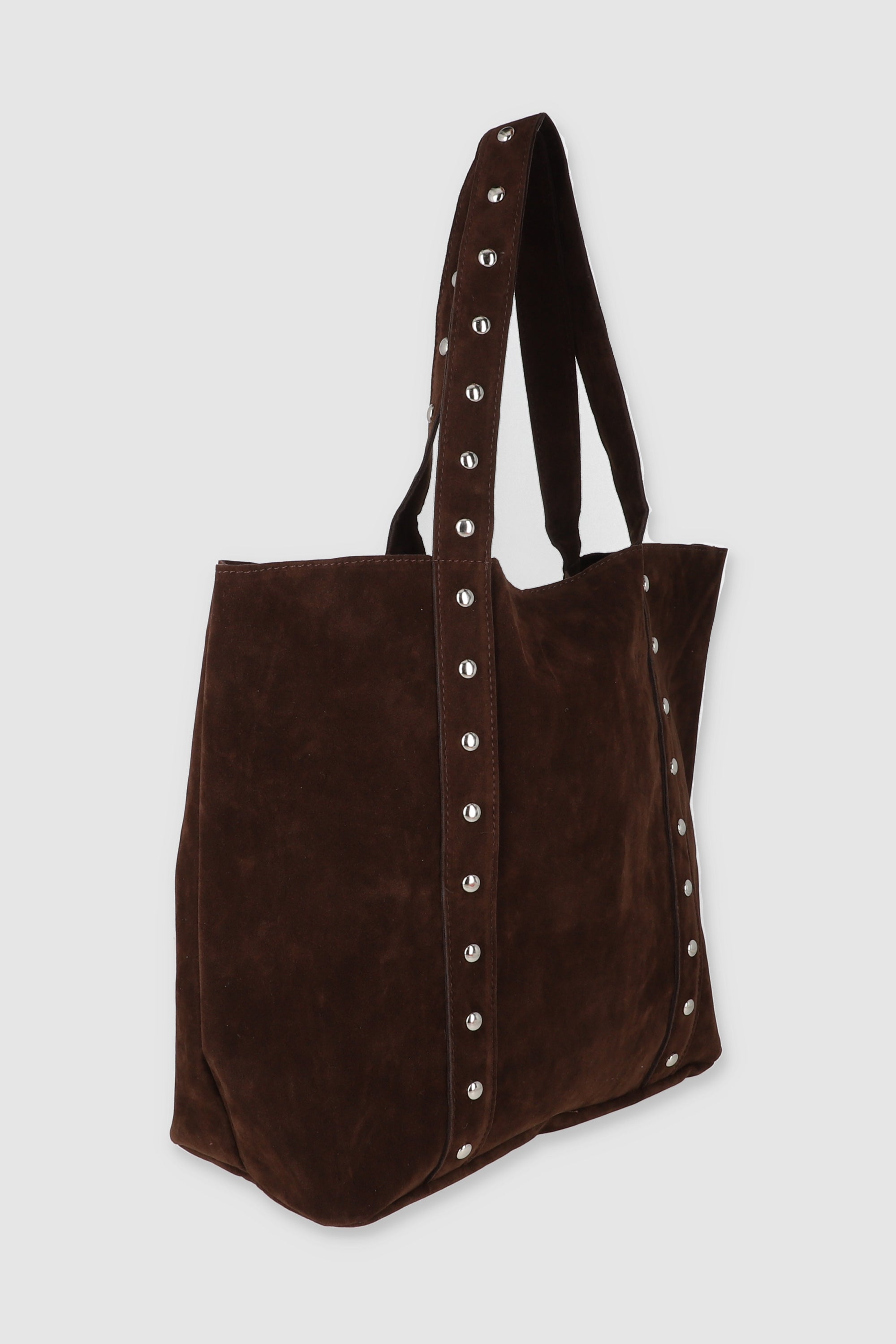 Bolsa tote gamusina studs CAFE