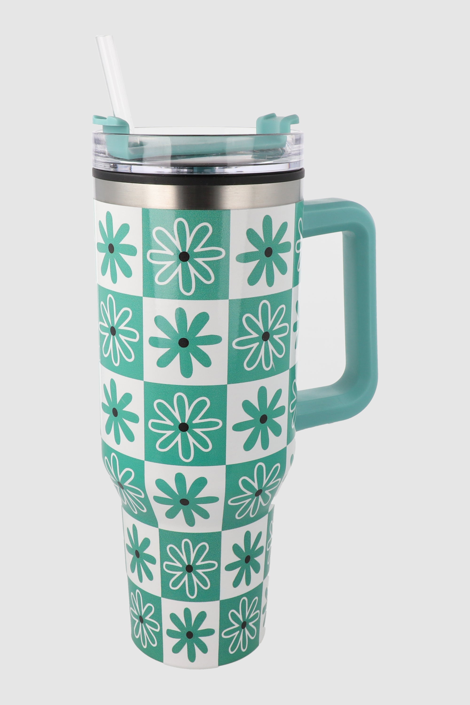 Vaso asa diseño flores MENTA