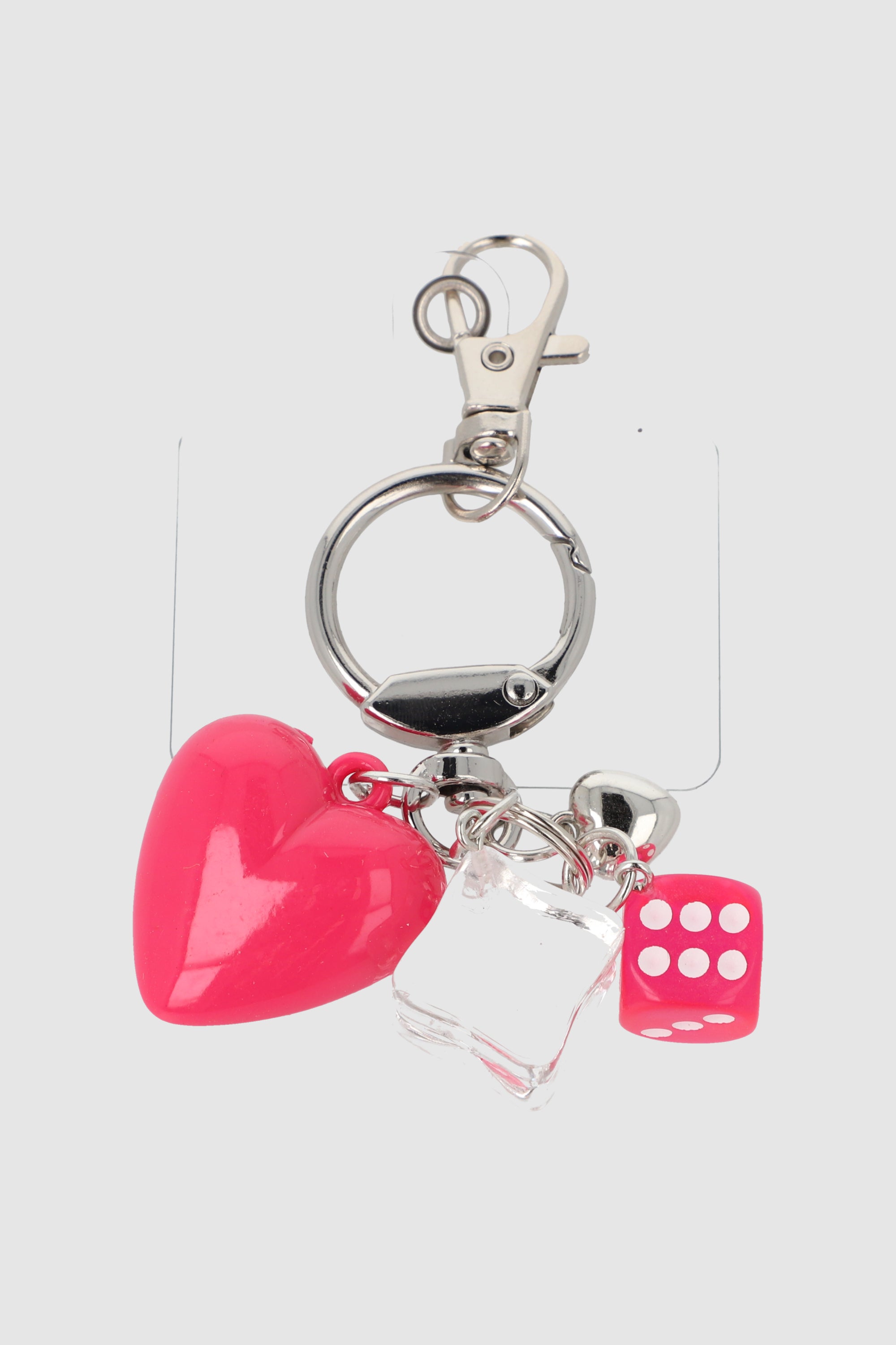 Charm para cel corazon dado ROSA