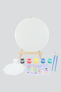 Set diy caballete lienzo redondo