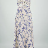 Vestido midi satin estampado