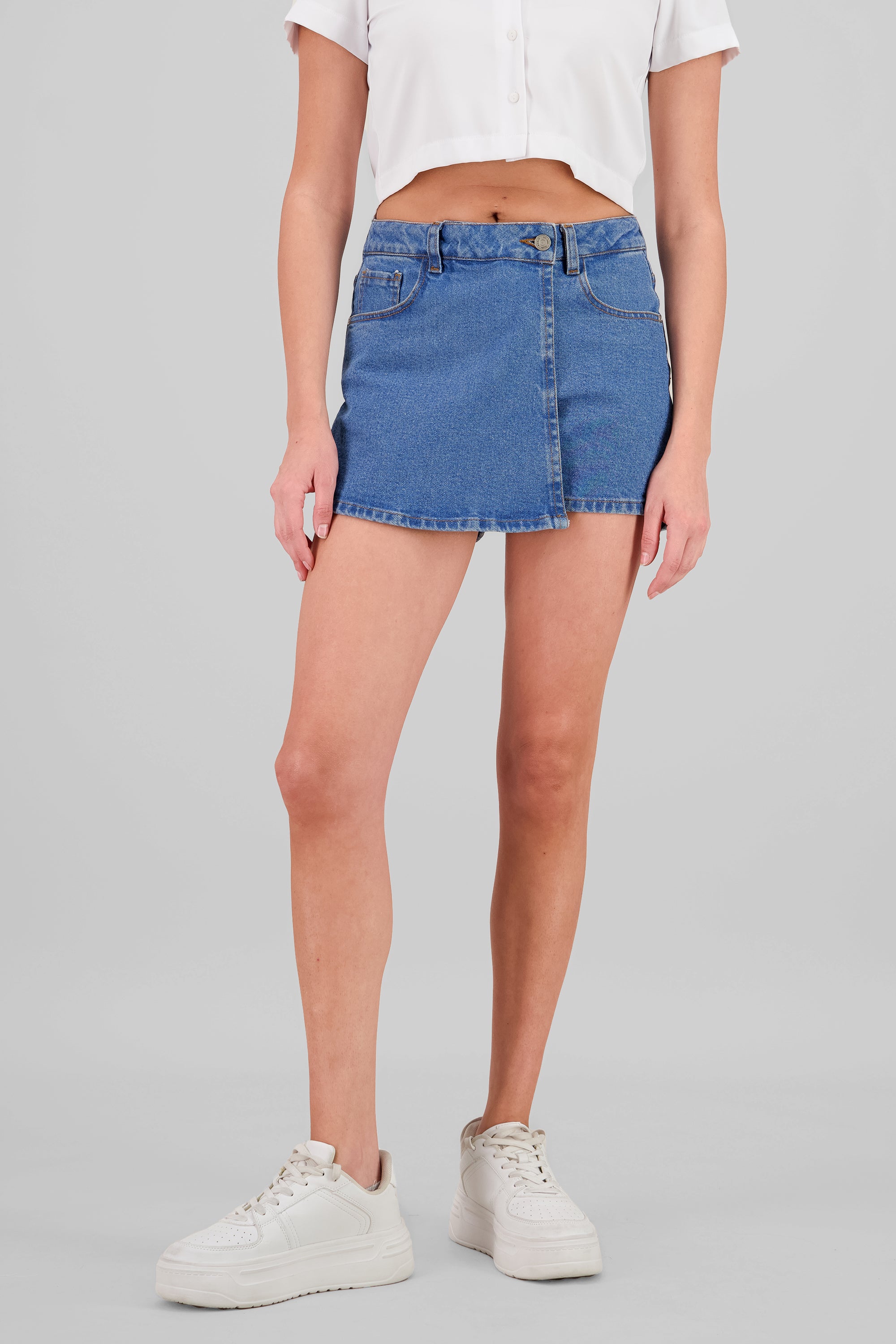 Falda short con cruce STONE MEDIO