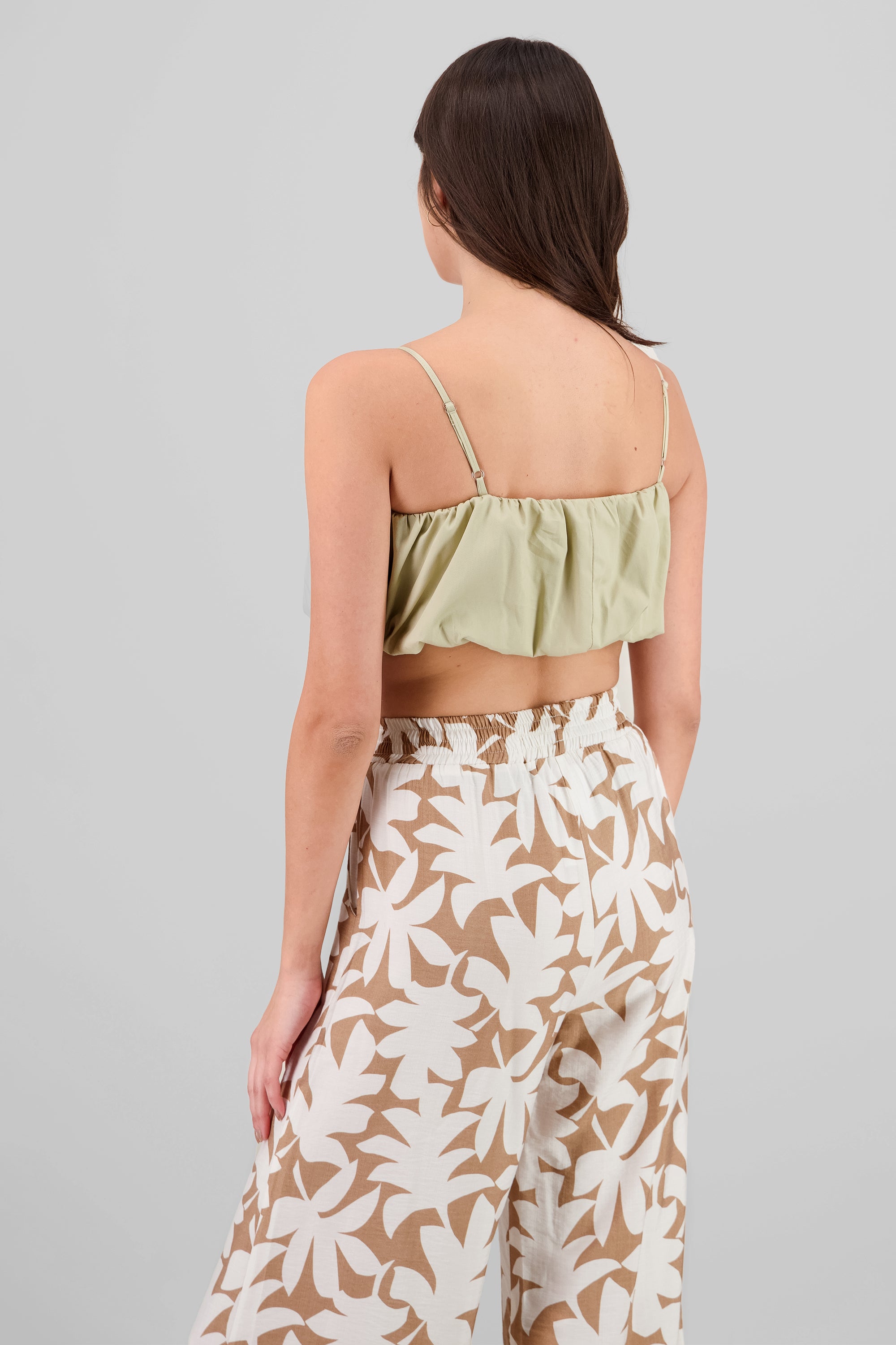 Crop top globo BEIGE