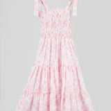 Vestido estampado flores olanes