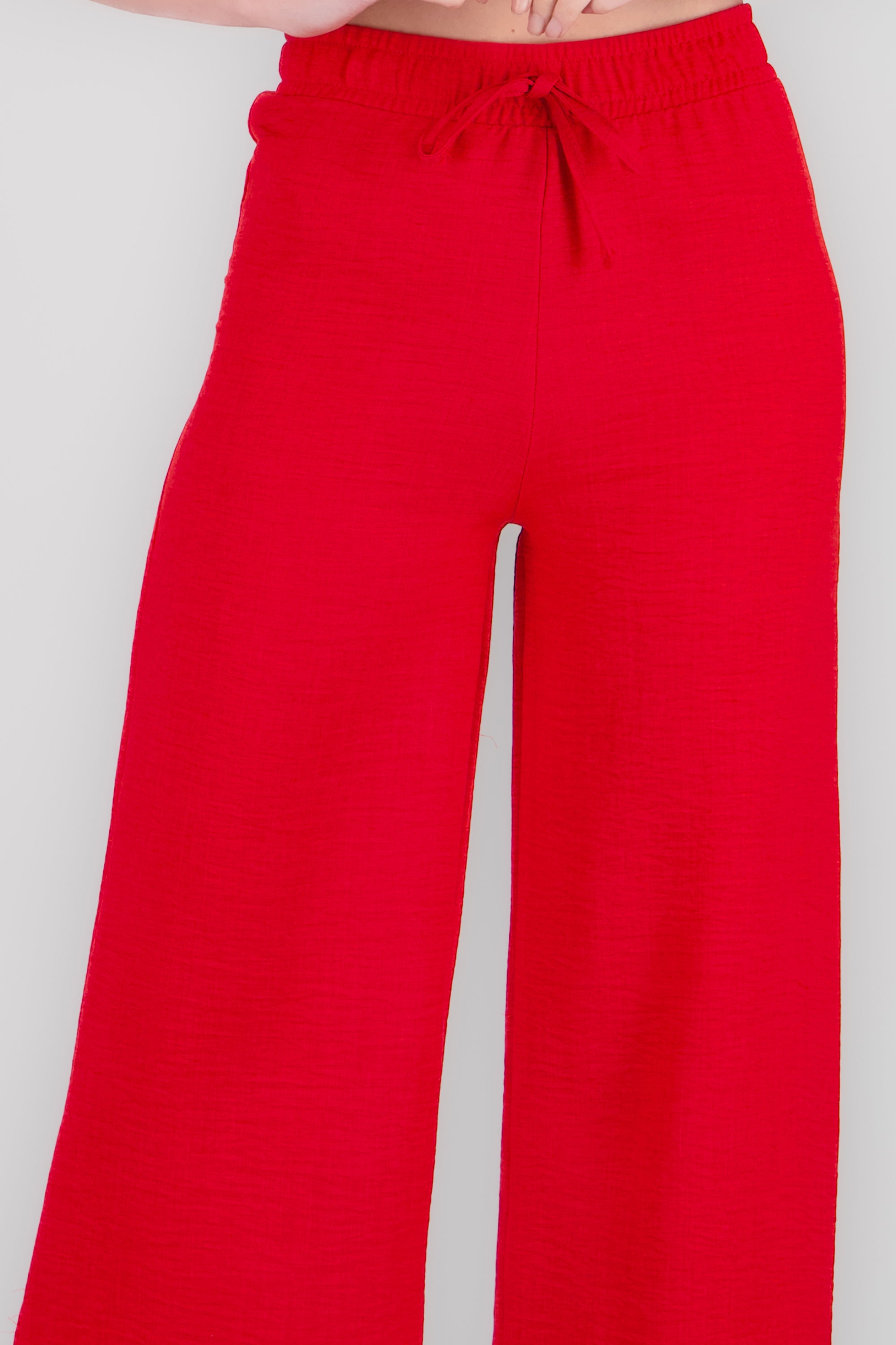 Pantalones amplios jareta ROJO