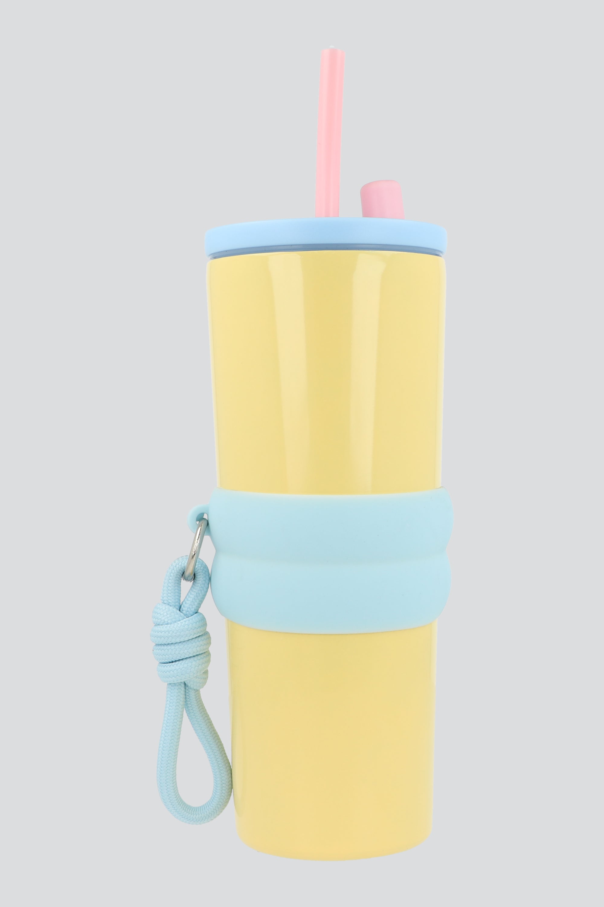Vaso cerezas correa 710 ml AMARILLO PASTEL