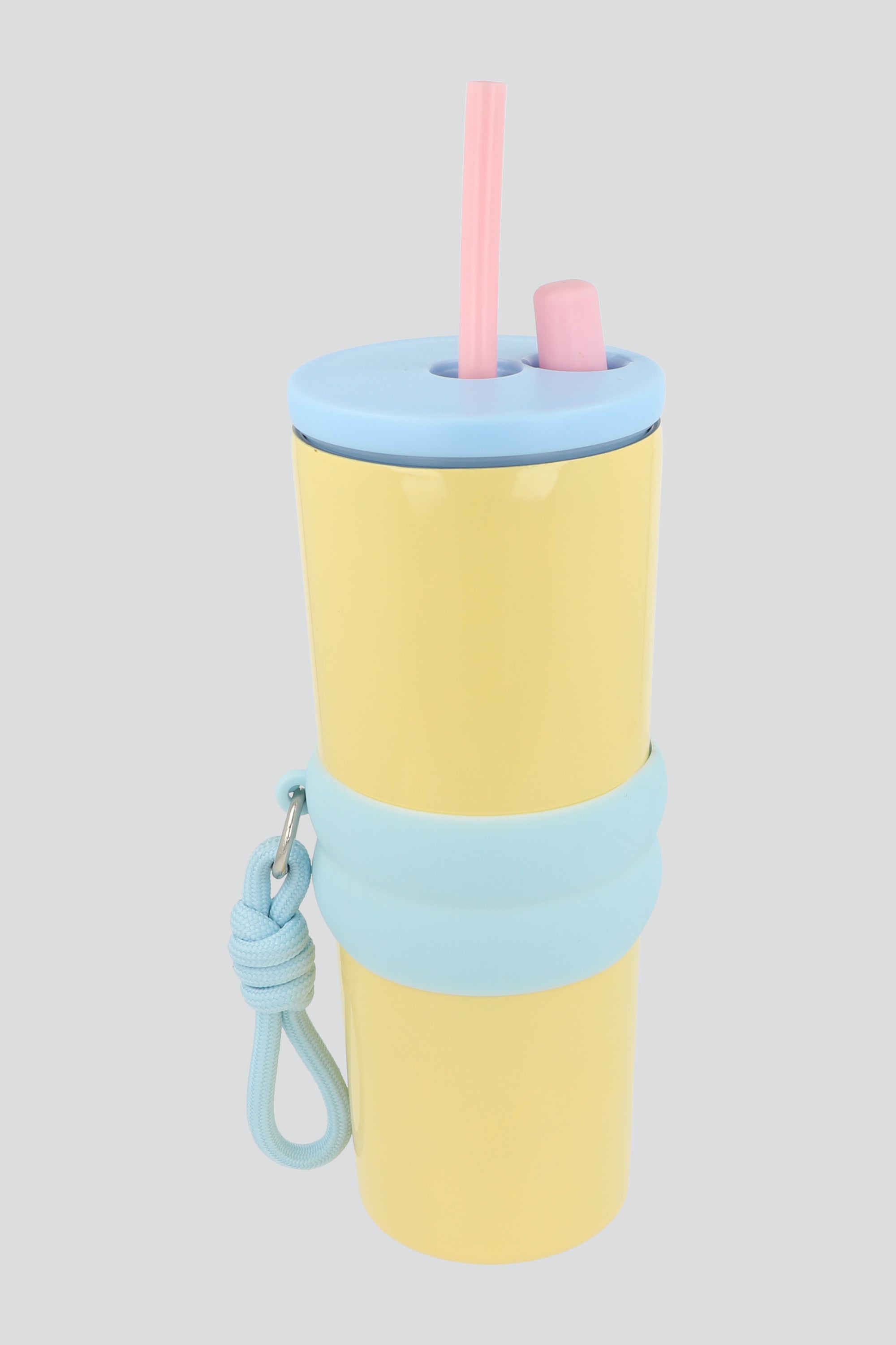 Vaso cerezas correa 710 ml AMARILLO PASTEL
