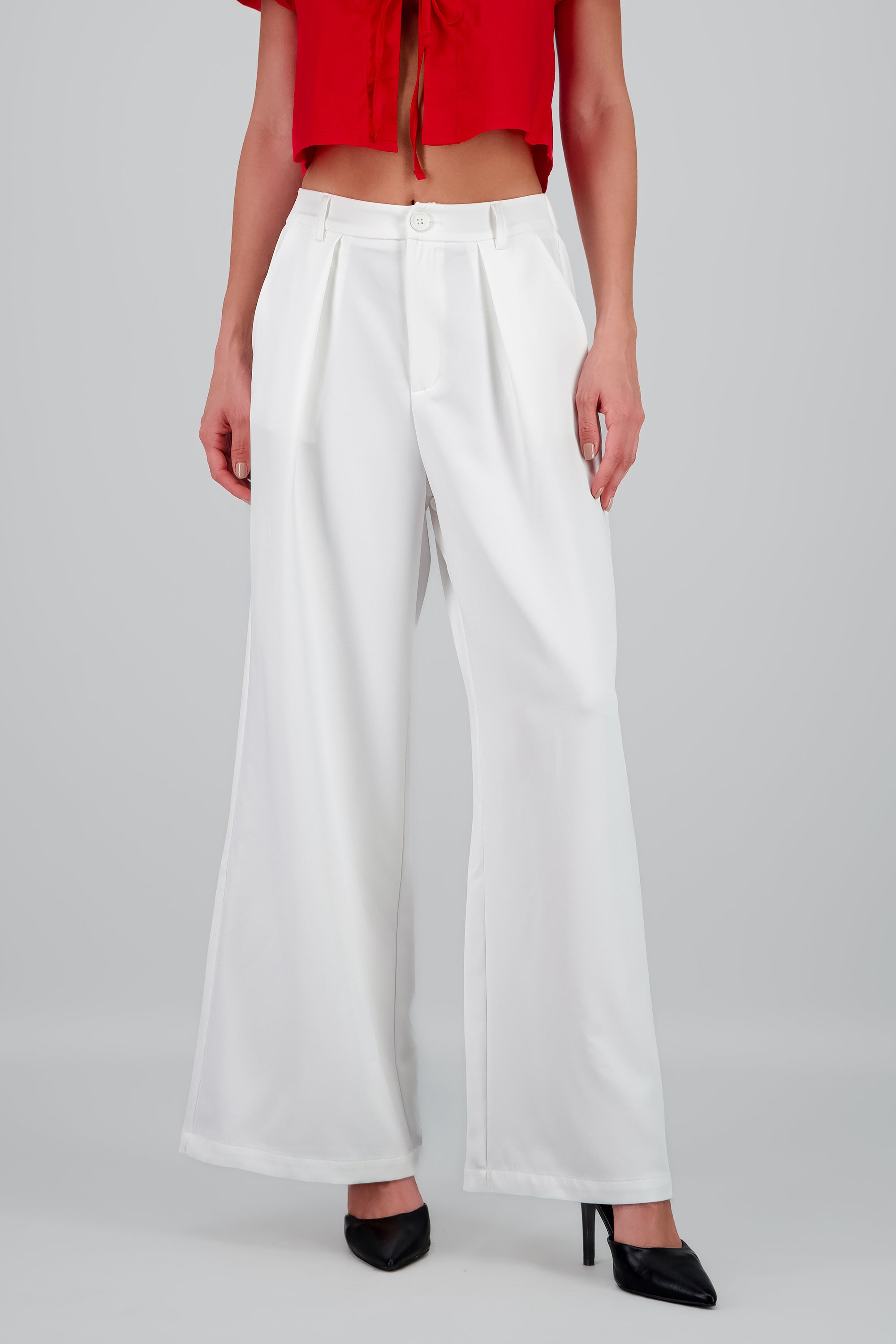 Pantalon wide leg liso HUESO