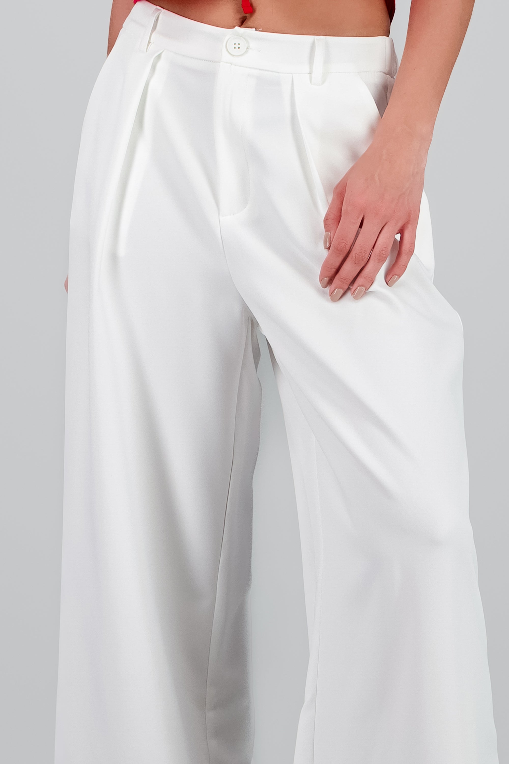 Pantalon wide leg liso HUESO