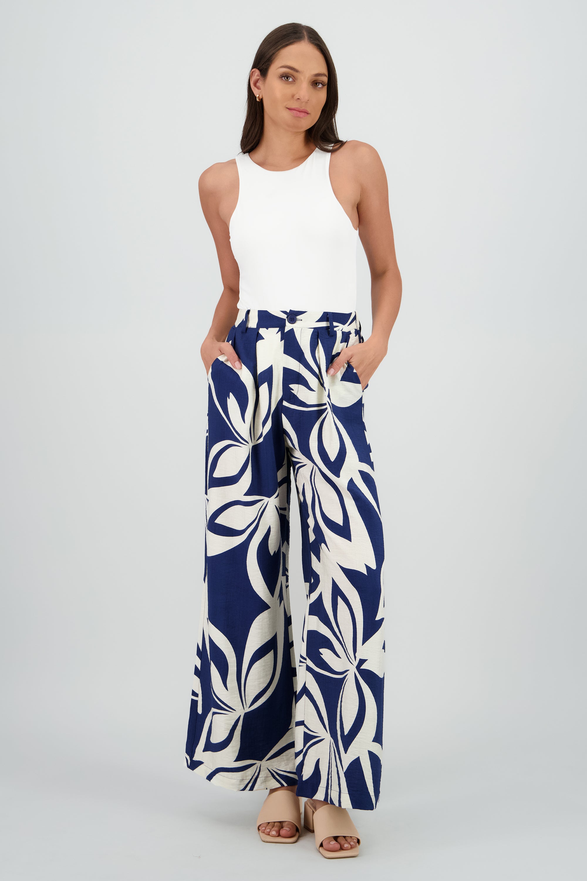 Pantalon estampado AZUL COMBO