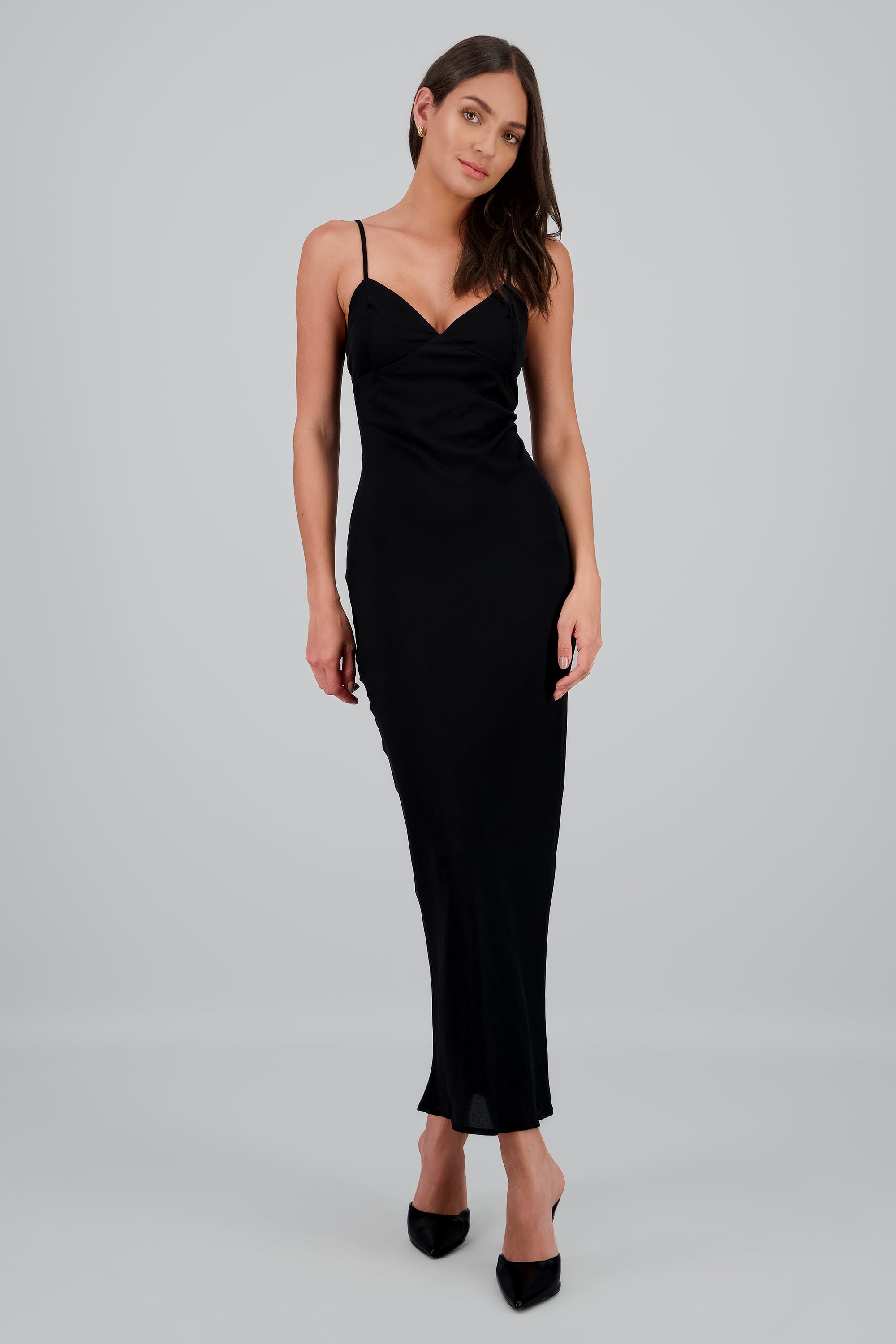 Vestido maxi bodycon Hypsters NEGRO