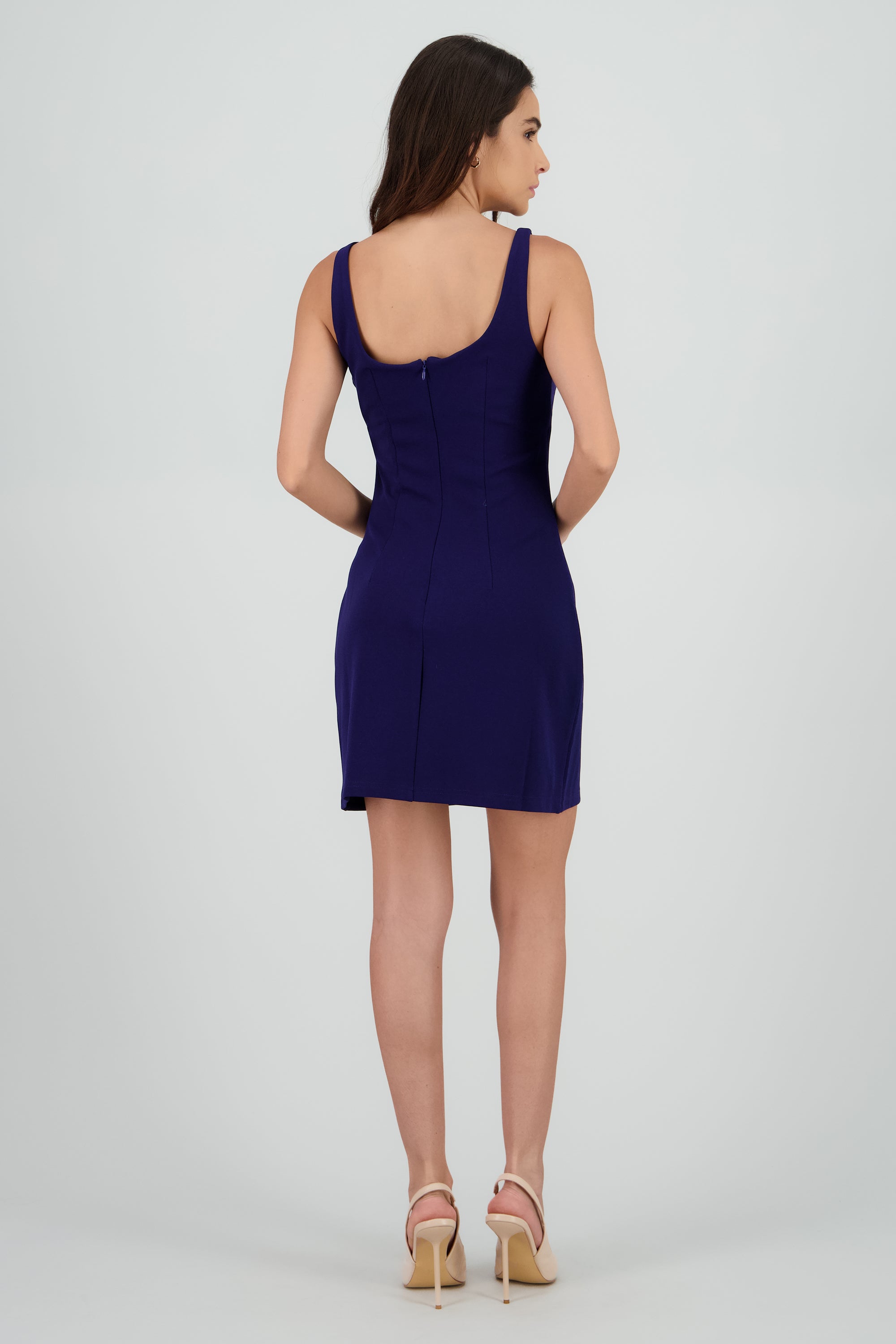 VESTIDO HALTER LISO HYPS MARINO