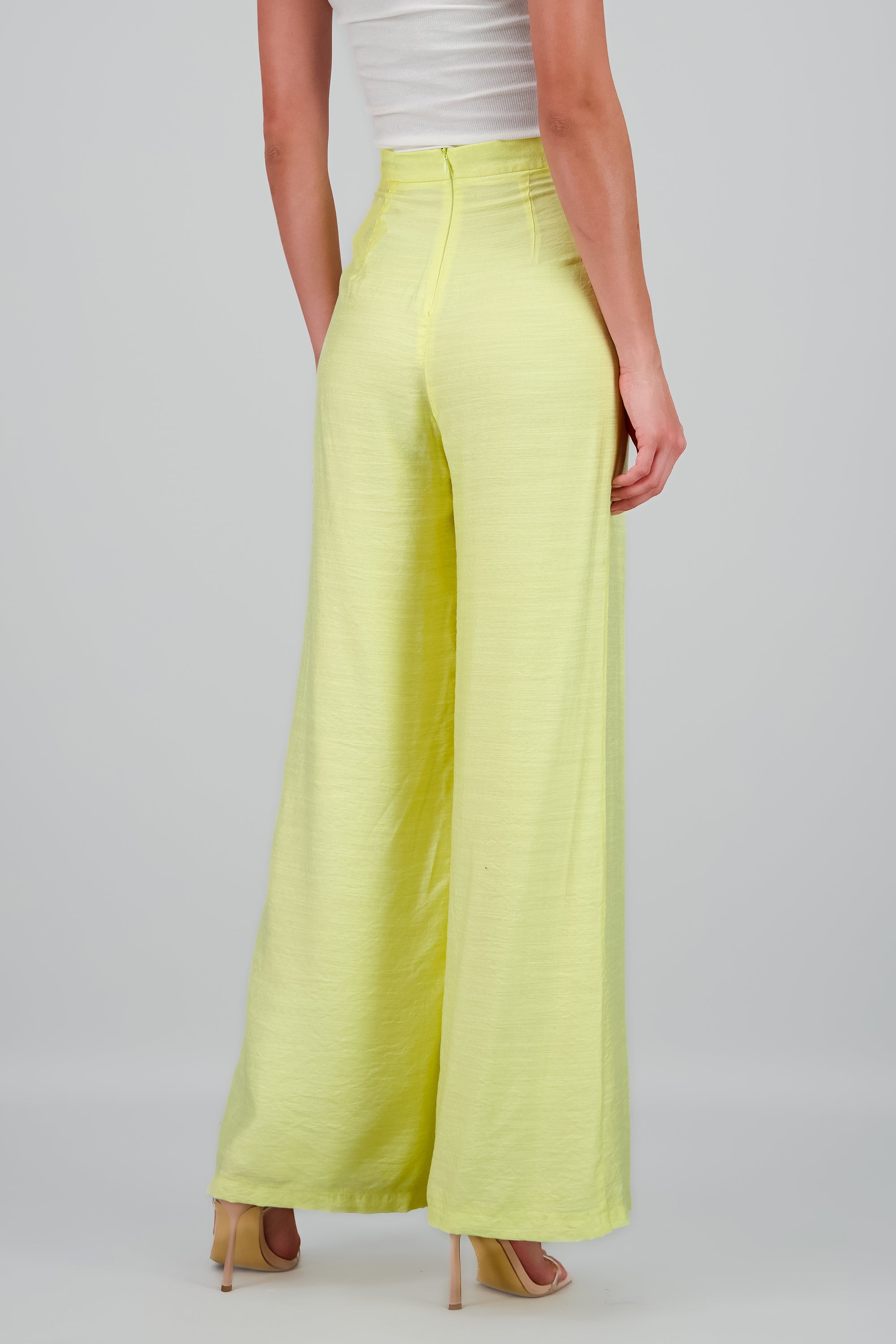 Pantalones con pinzas liso Hypsters AMARILLO PASTEL