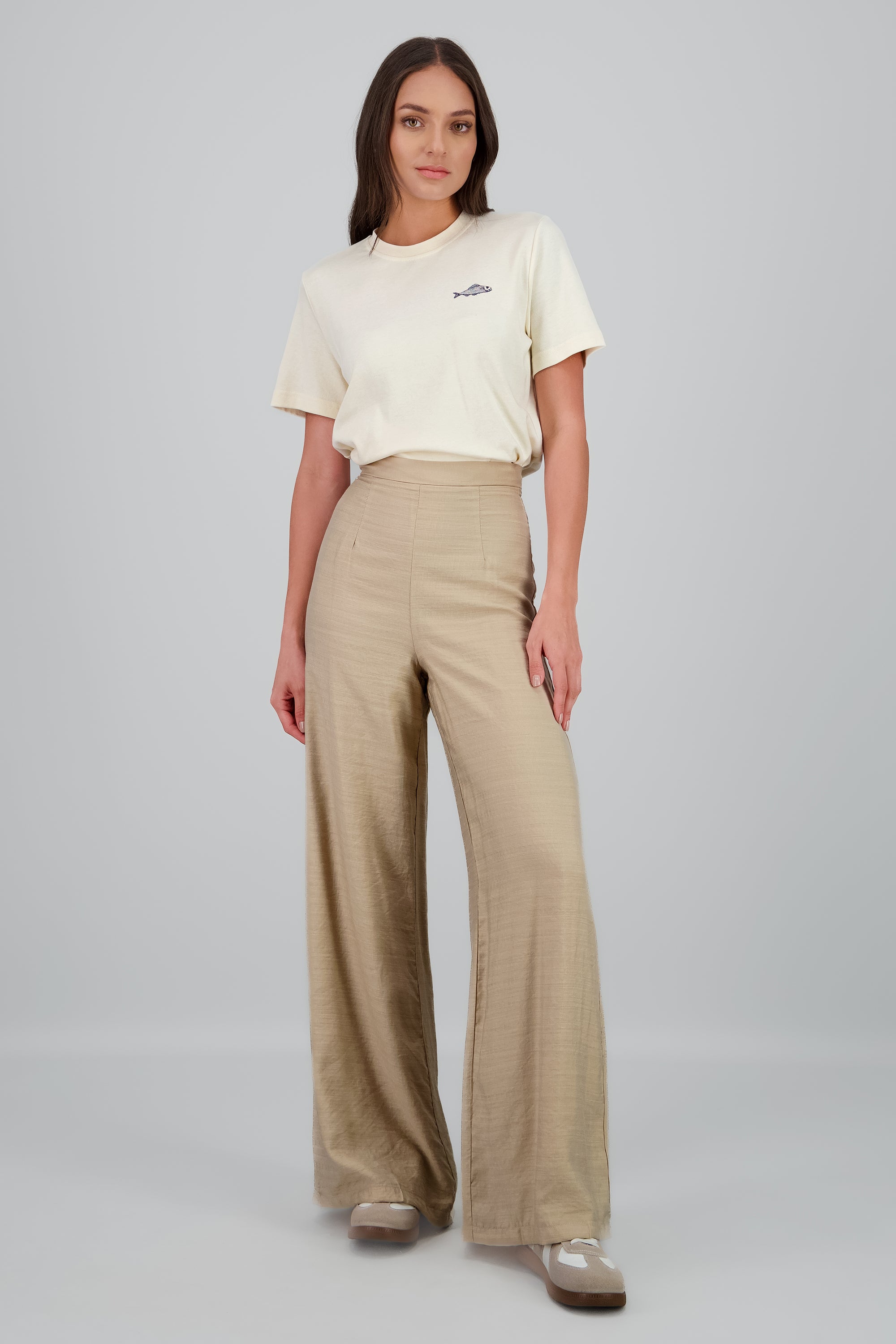 Pantalones con pinzas liso Hypsters KHAKI