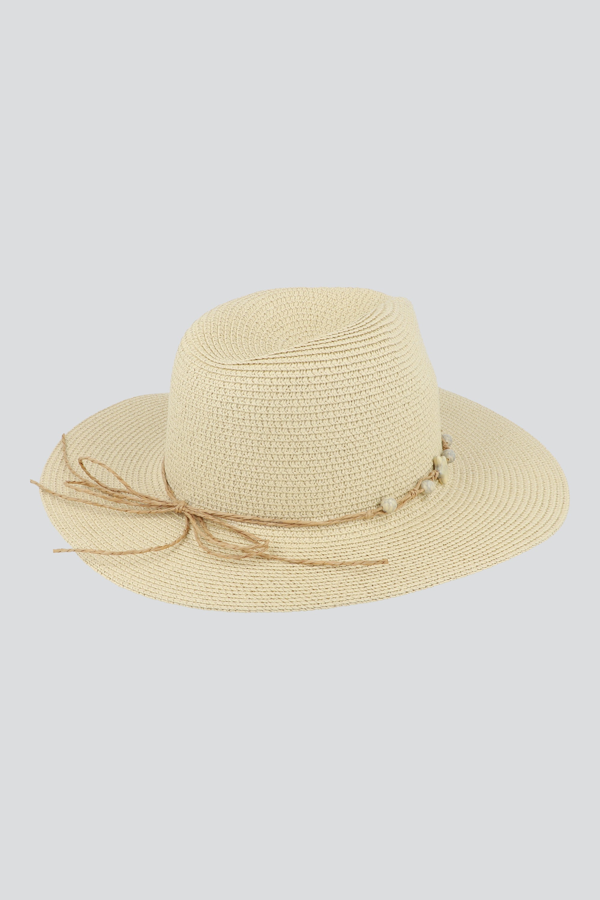 Sombrero de playa estrellas HUESO